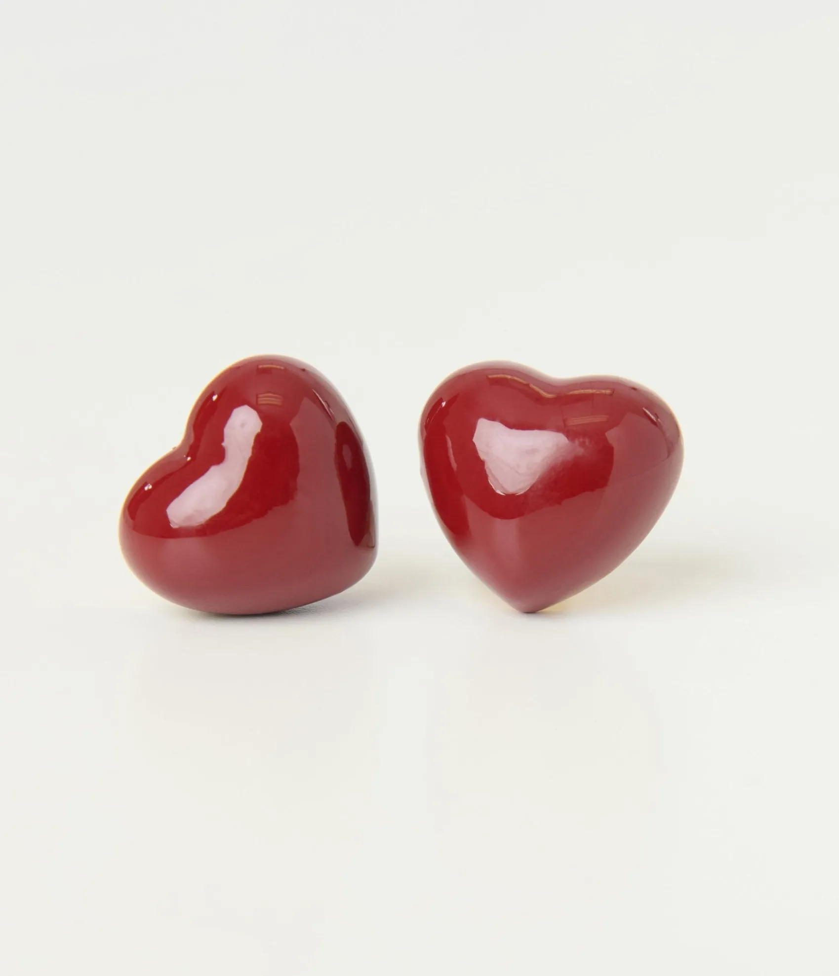 Unique Vintage Banned Burgundy Lucky Heart Earrings Sale