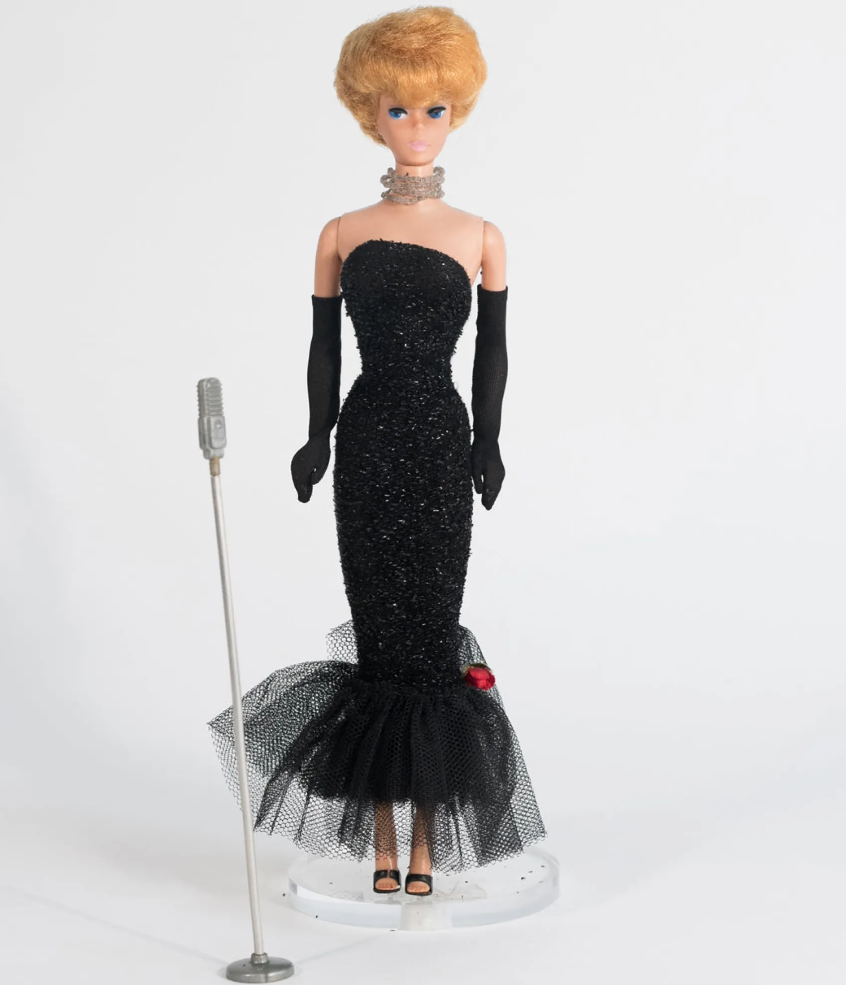 Unique Vintage Barbie™ x Black Solo In The Spotlight Strapless Wiggle Dress Best