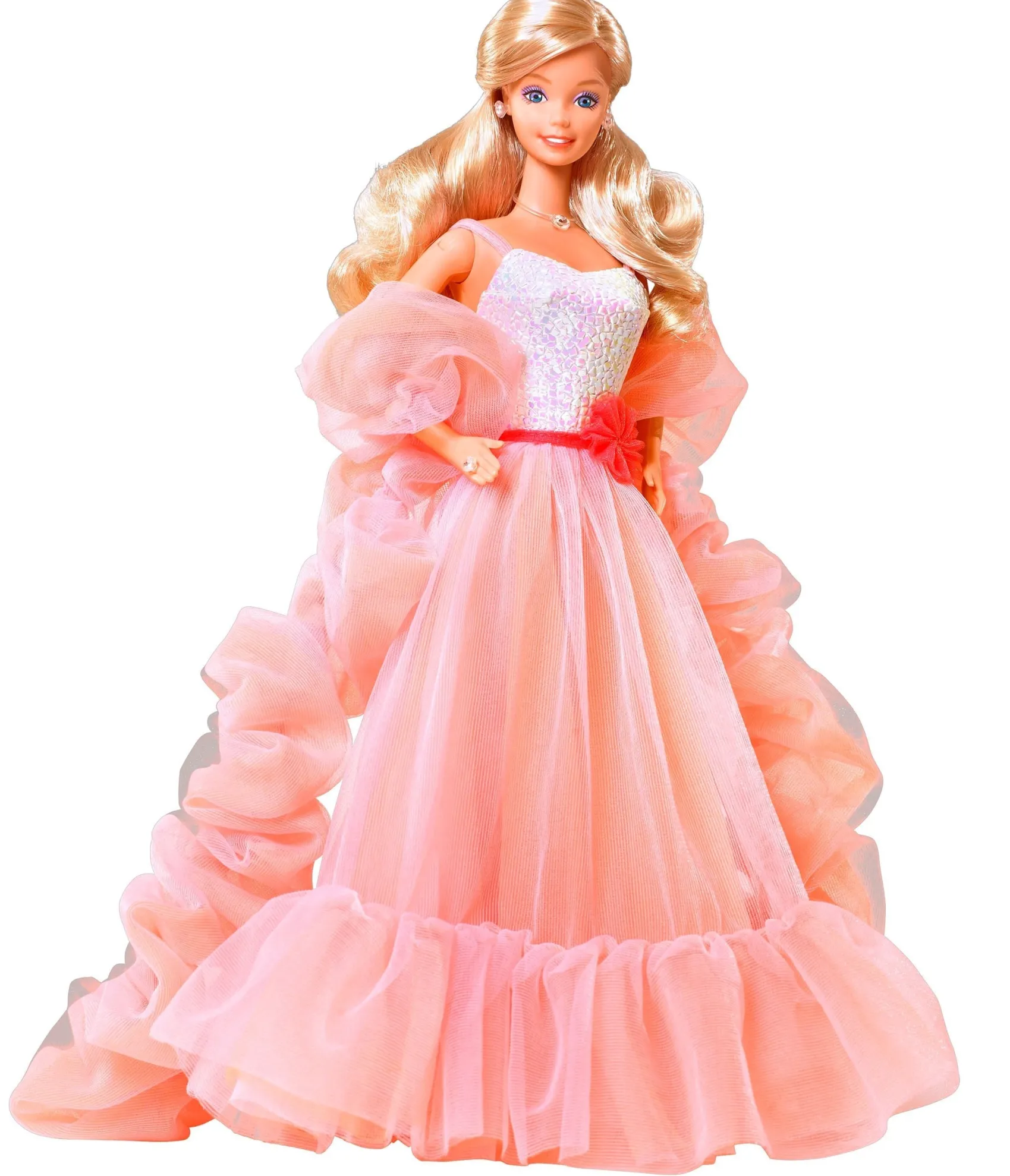 Unique Vintage Barbie™ x Plus Size Peaches N Cream Chiffon Dress Sale