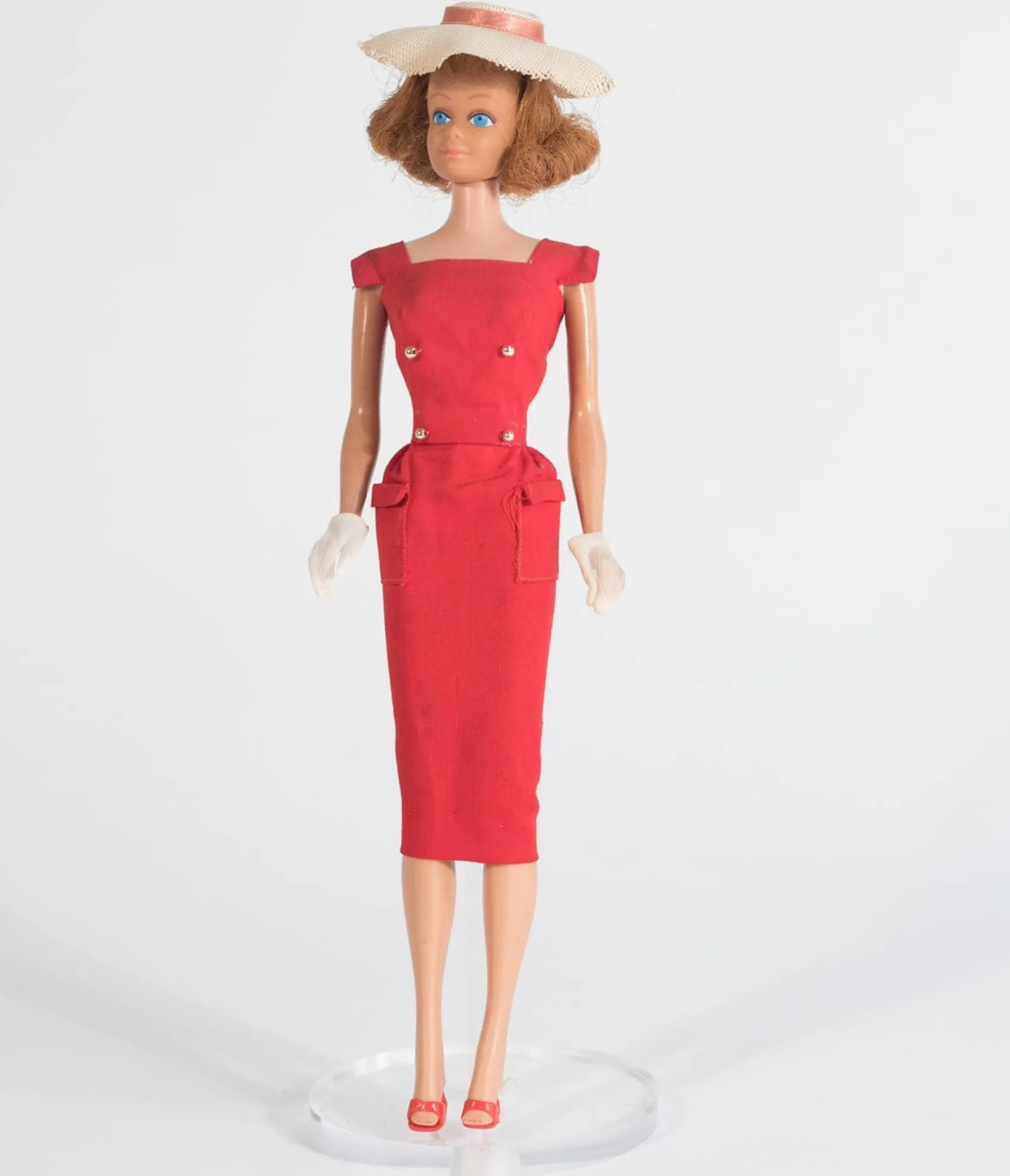 Unique Vintage Barbie™ x Red Sheath Sensation Wiggle Dress Online