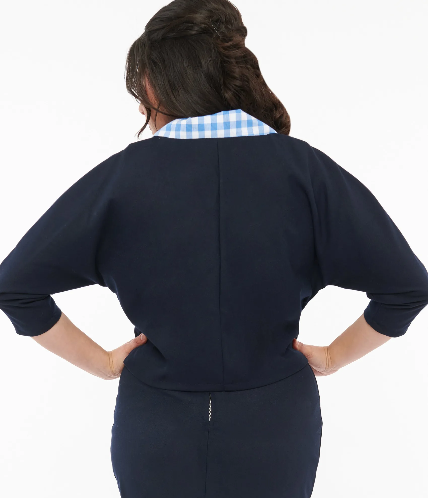 Unique Vintage Barbie x 1950s Navy Commuter Set Box Coat Store