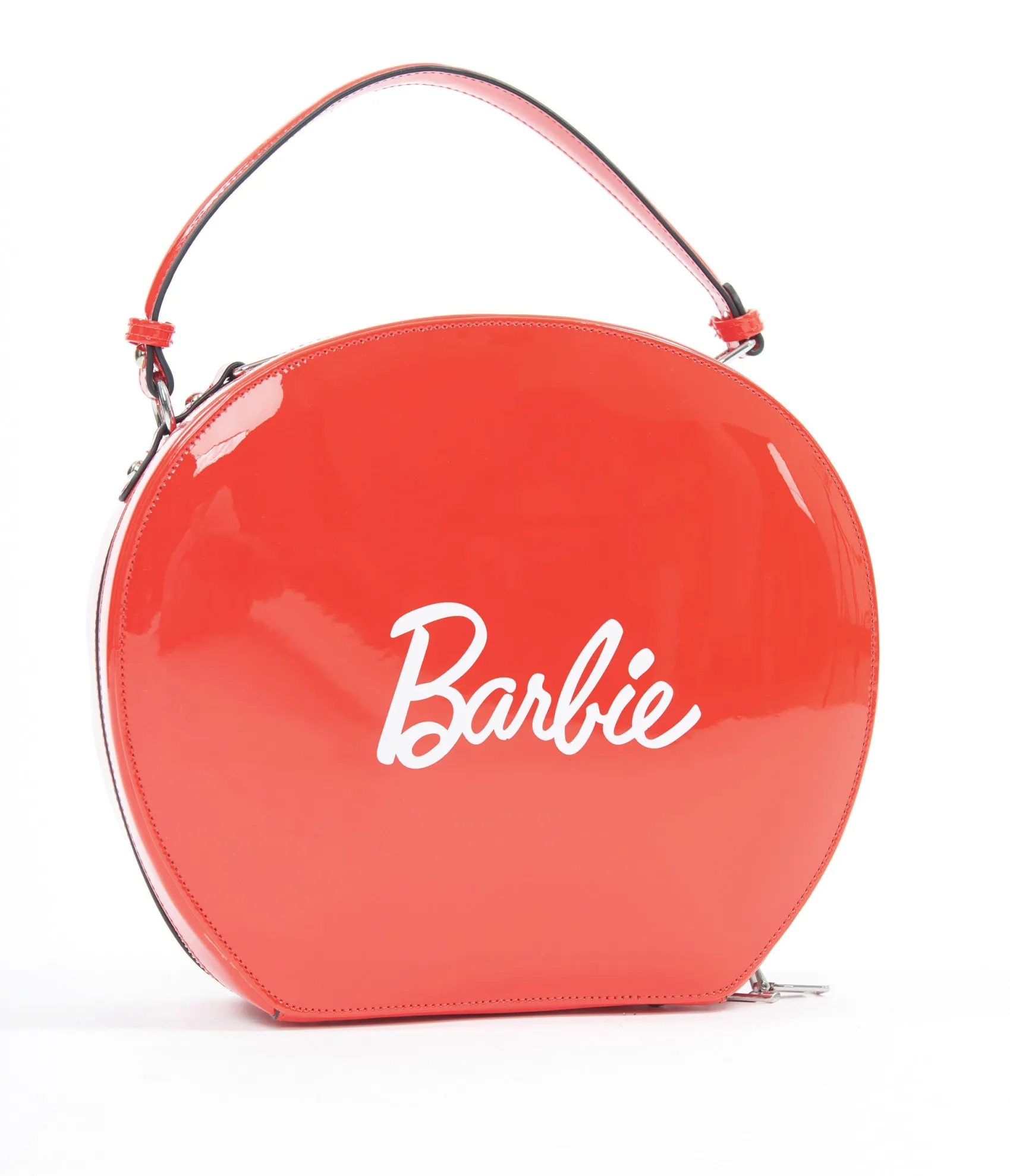 Unique Vintage Barbie x 1950s Red Leatherette Commuter Set Circle Bag Cheap