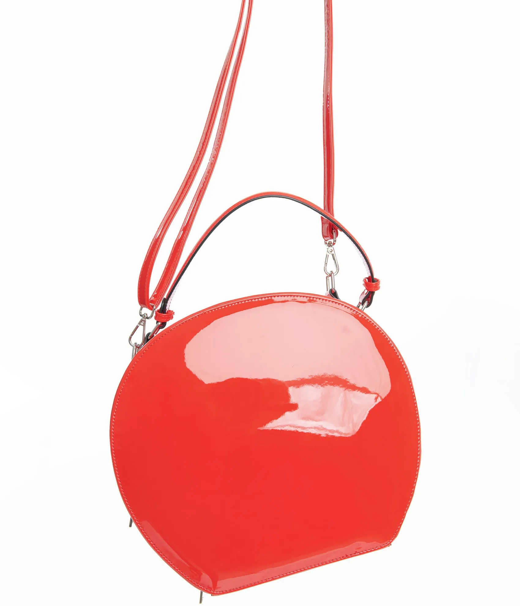 Unique Vintage Barbie x 1950s Red Leatherette Commuter Set Circle Bag Cheap