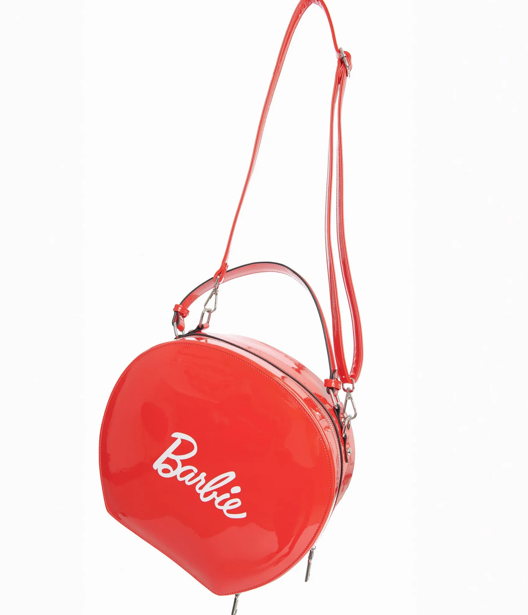 Unique Vintage Barbie x 1950s Red Leatherette Commuter Set Circle Bag Cheap
