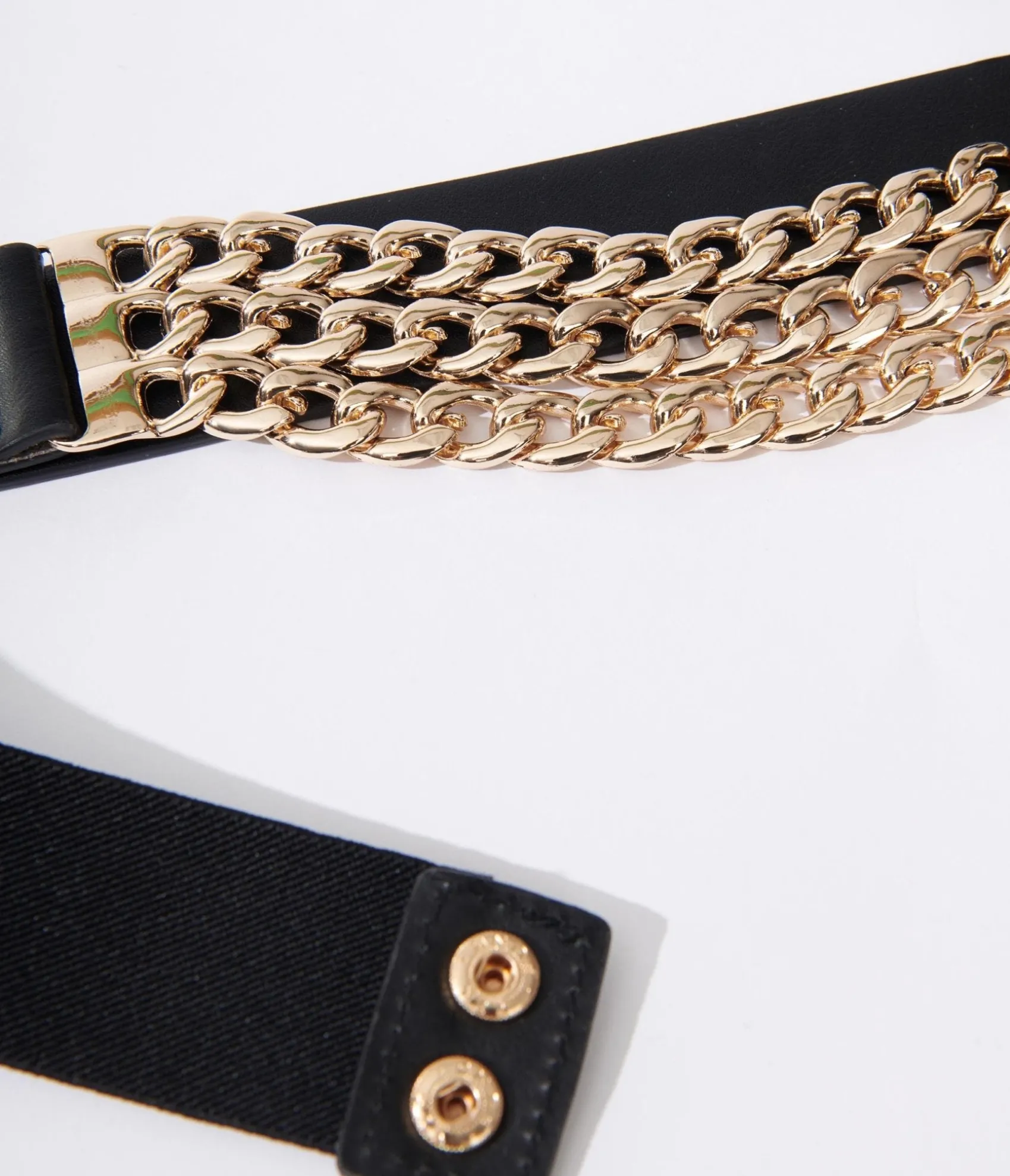 Unique Vintage Black & Gold Chain Link Belt Cheap