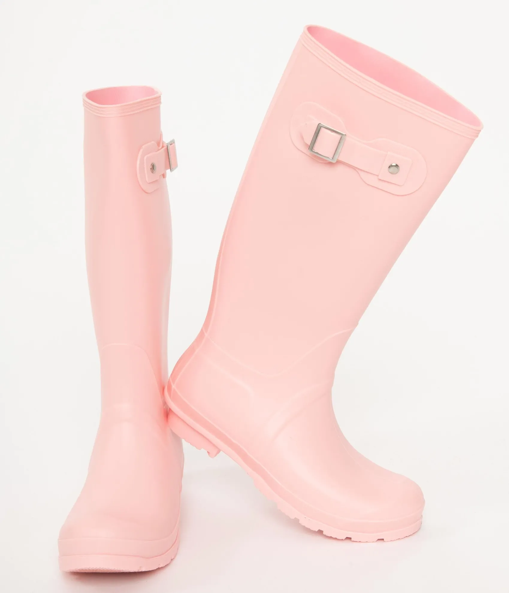 Unique Vintage Candy Floss Pink Rubber Rain Boots Discount