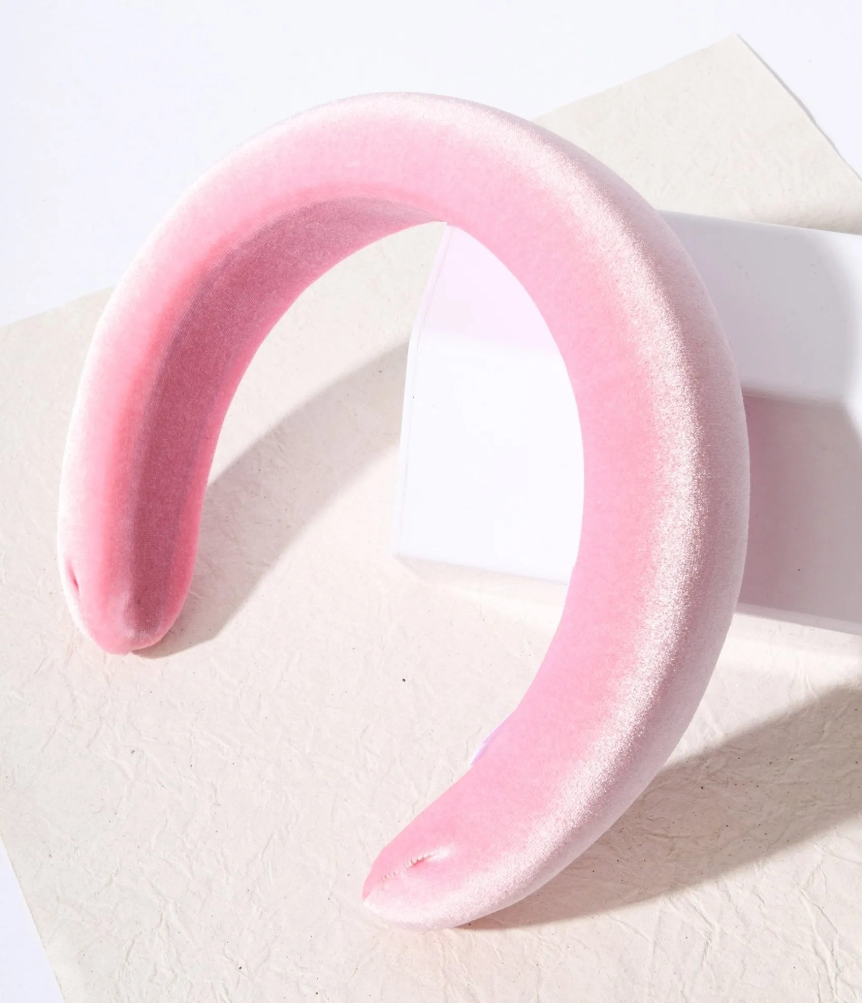 Unique Vintage Candy Pop Pink Velvet Padded Blair Headband Online