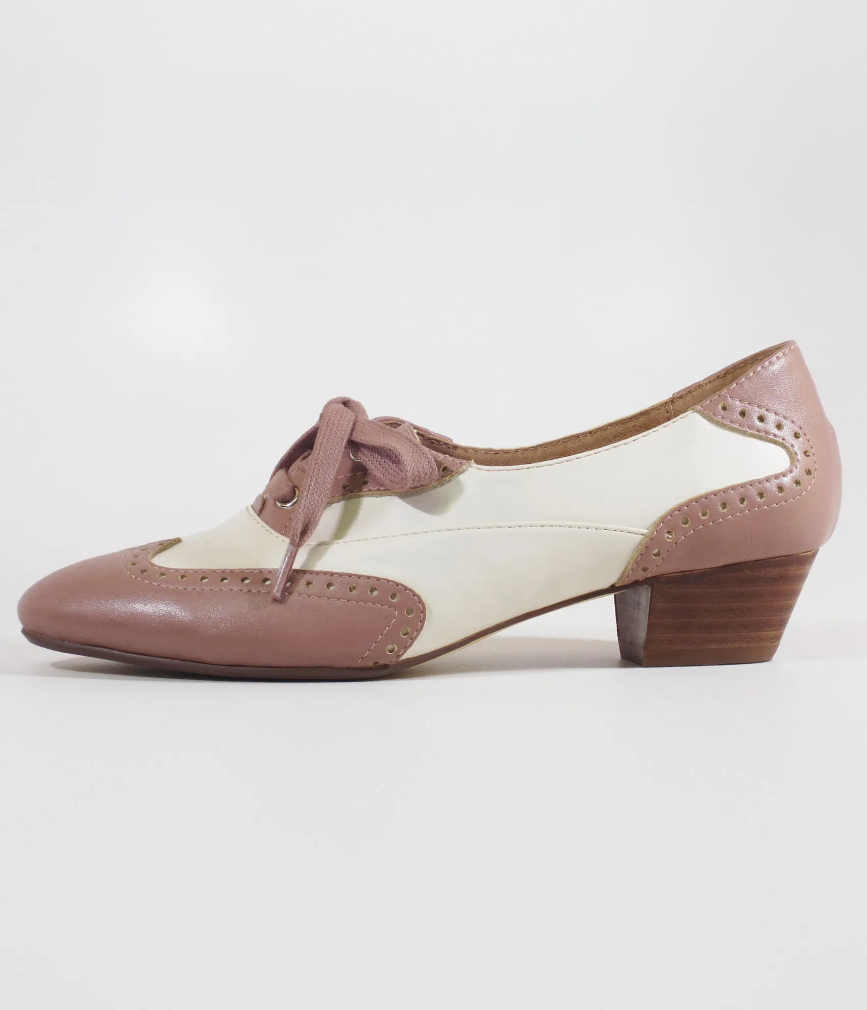 Unique Vintage Chelsea Crew 1950's Mauve & Bone Demi Oxford Saddle Shoes Shop