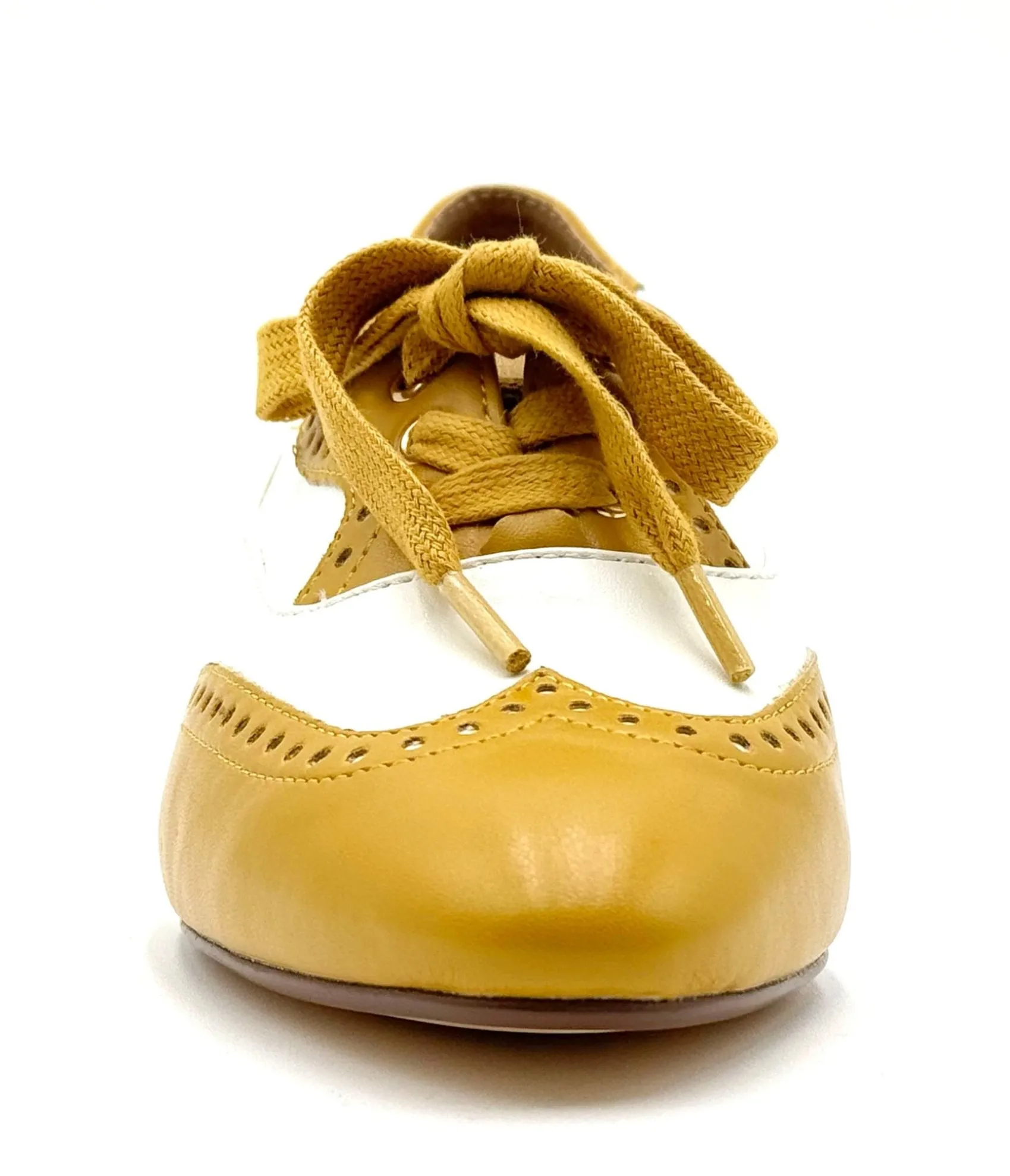 Unique Vintage Chelsea Crew 1950's Mustard & White Demi Oxford Saddle Shoes Shop