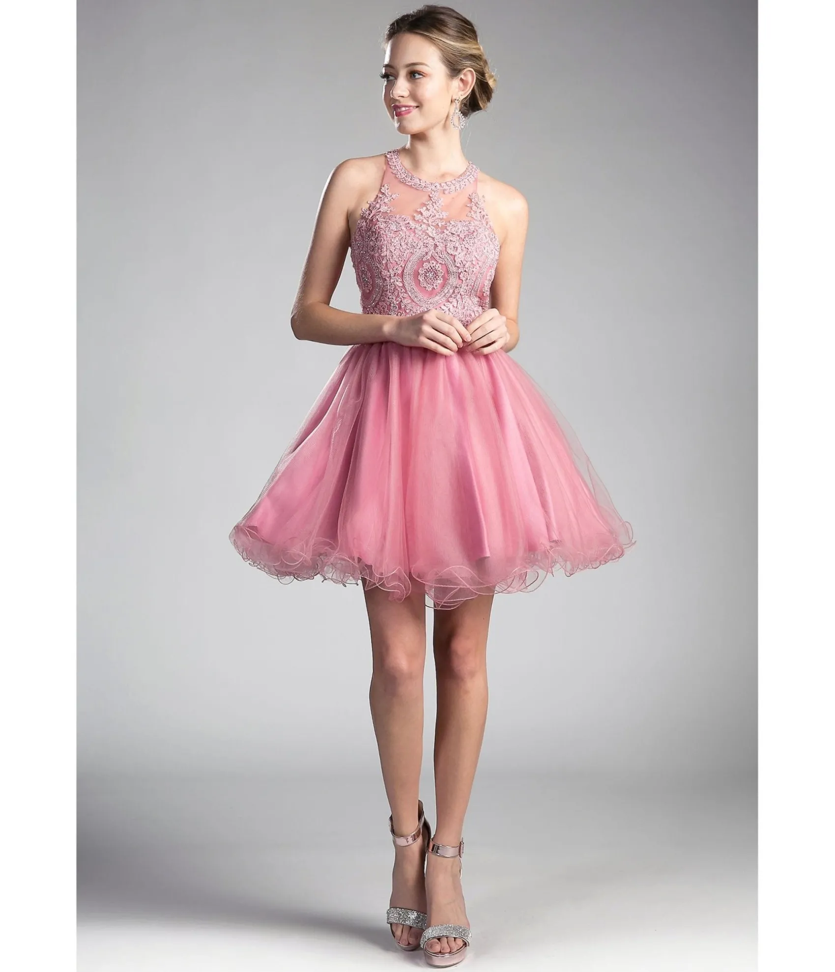 Unique Vintage Cinderella Divine Rose Beaded Lace Ballerina Homecoming Dress Store