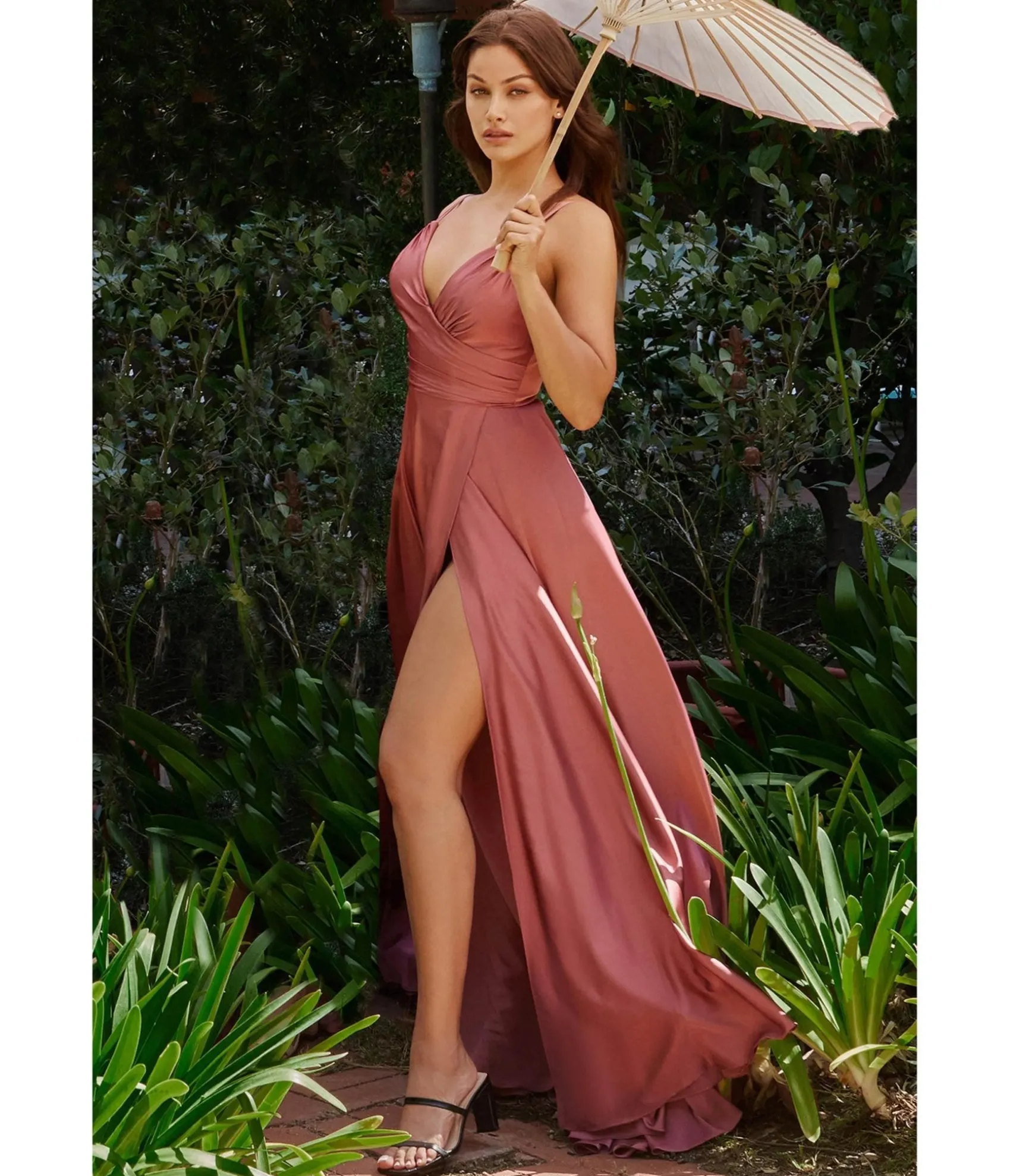 Unique Vintage Cinderella Divine Mauve Rose Sweetheart Satin Enchanted Bridesmaid Dress Sale