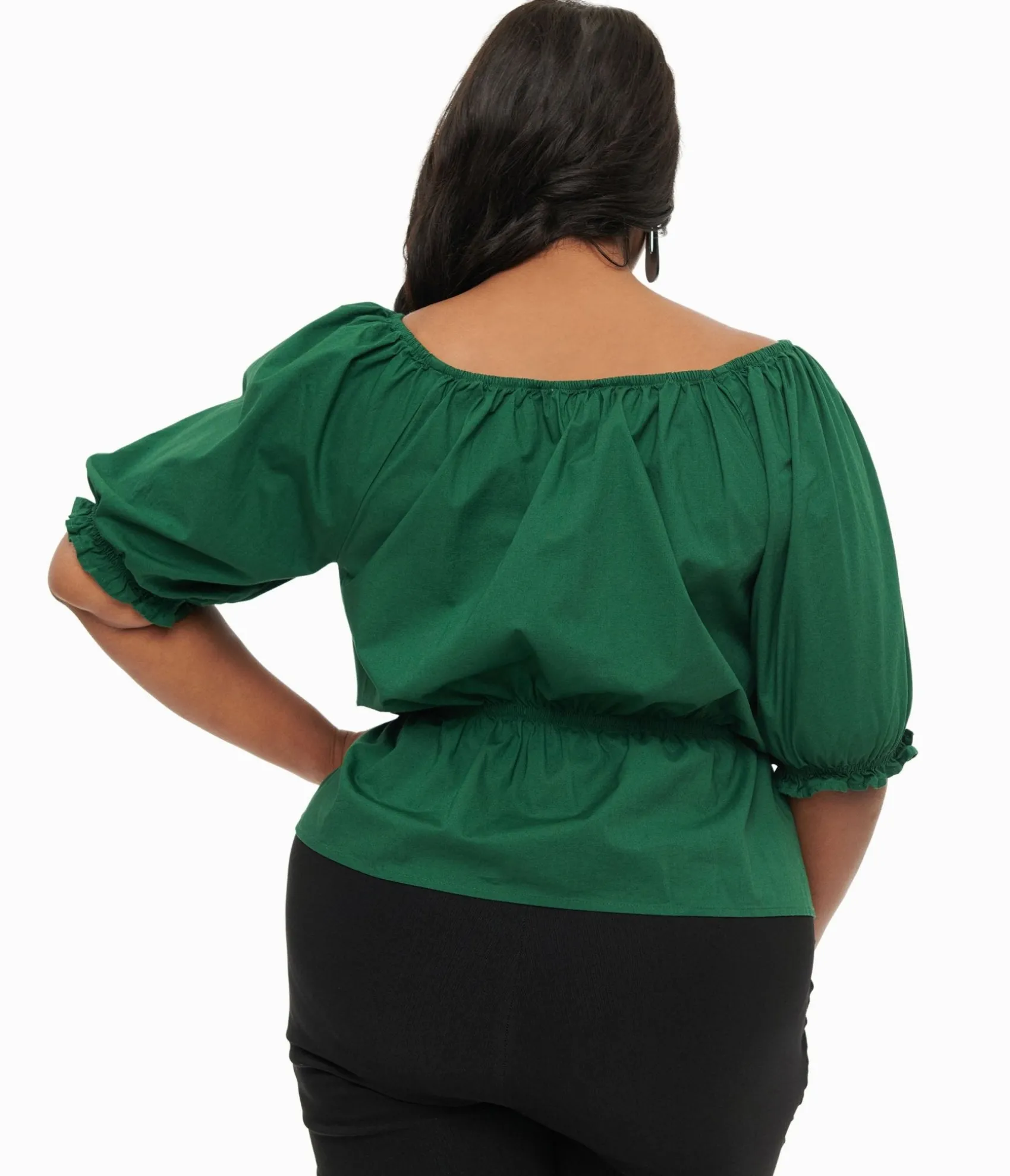 Unique Vintage Collectif Plus Size 1940s Green Ellie Top Fashion