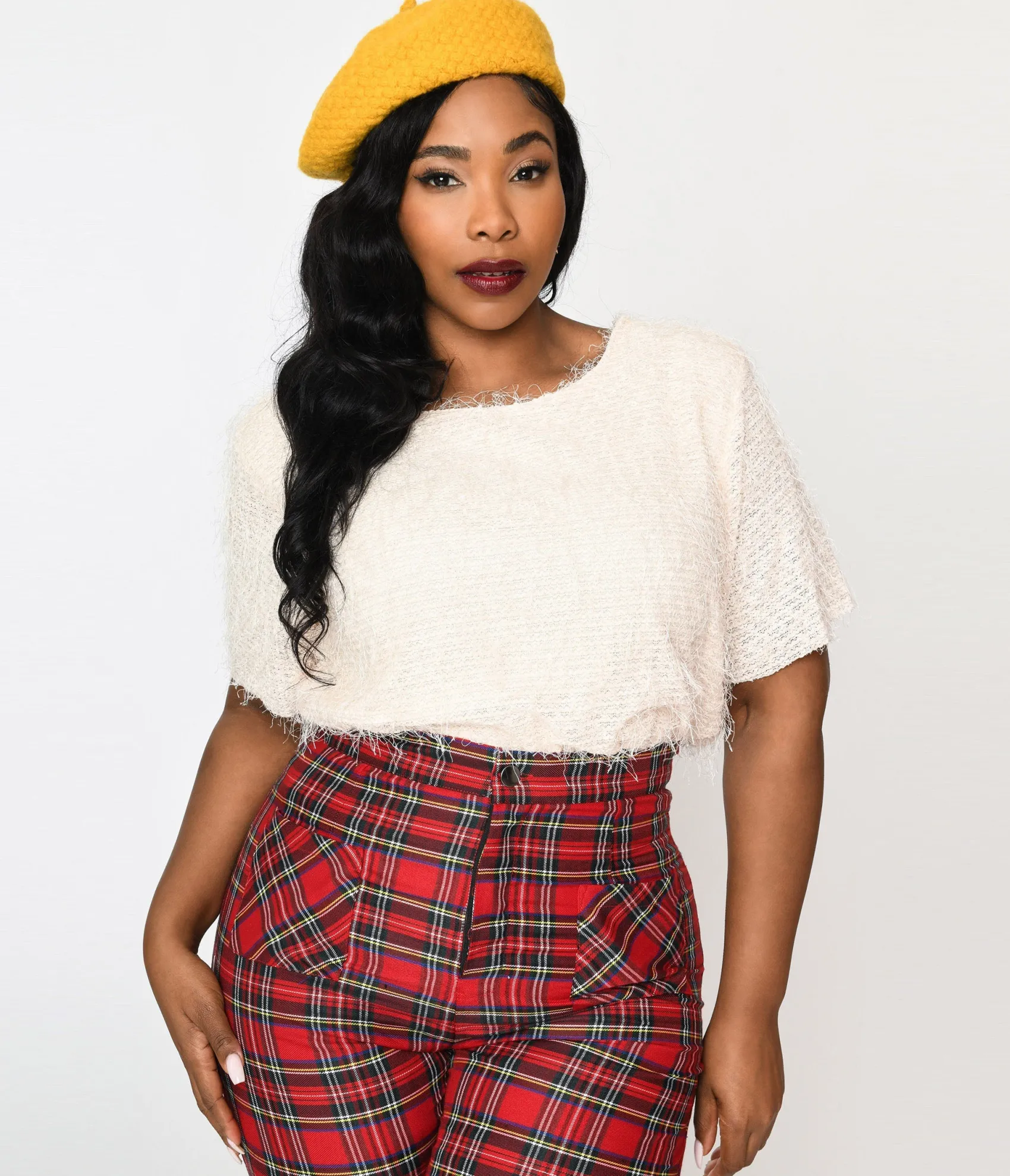 Unique Vintage Cream Distressed Knit Top Best Sale