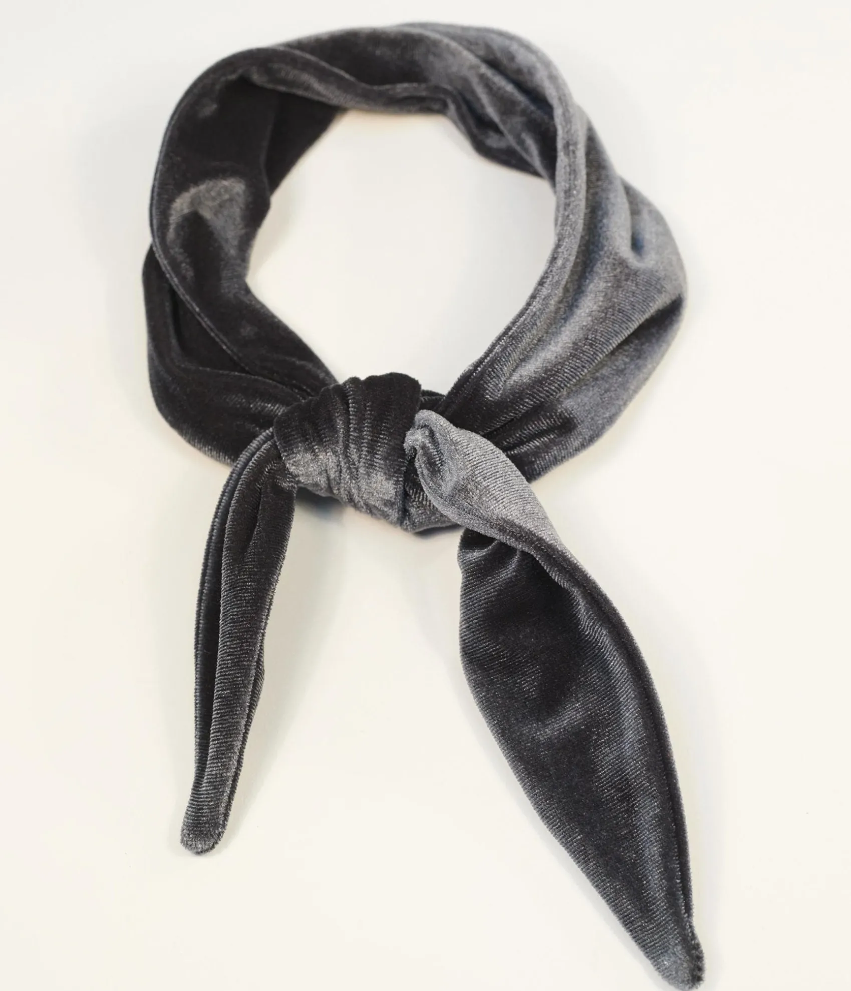 Unique Vintage Dark Grey Velvet Scarf Sale