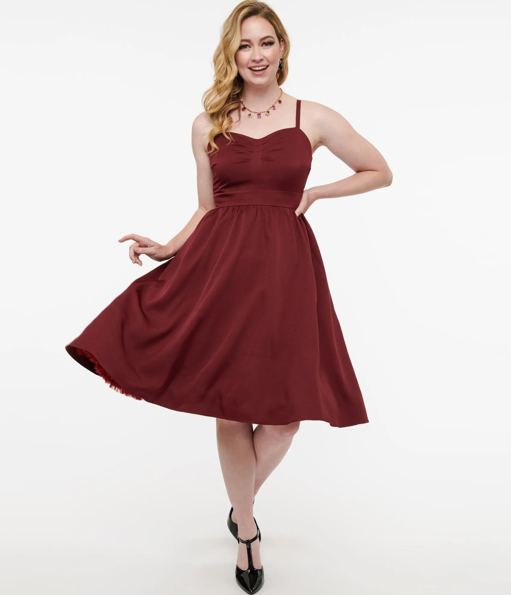 Unique Vintage Disney Hocus Pocus Collection by Burgundy & Grey Plaid Hocus Pocus Capelet Swing Dress Best Sale