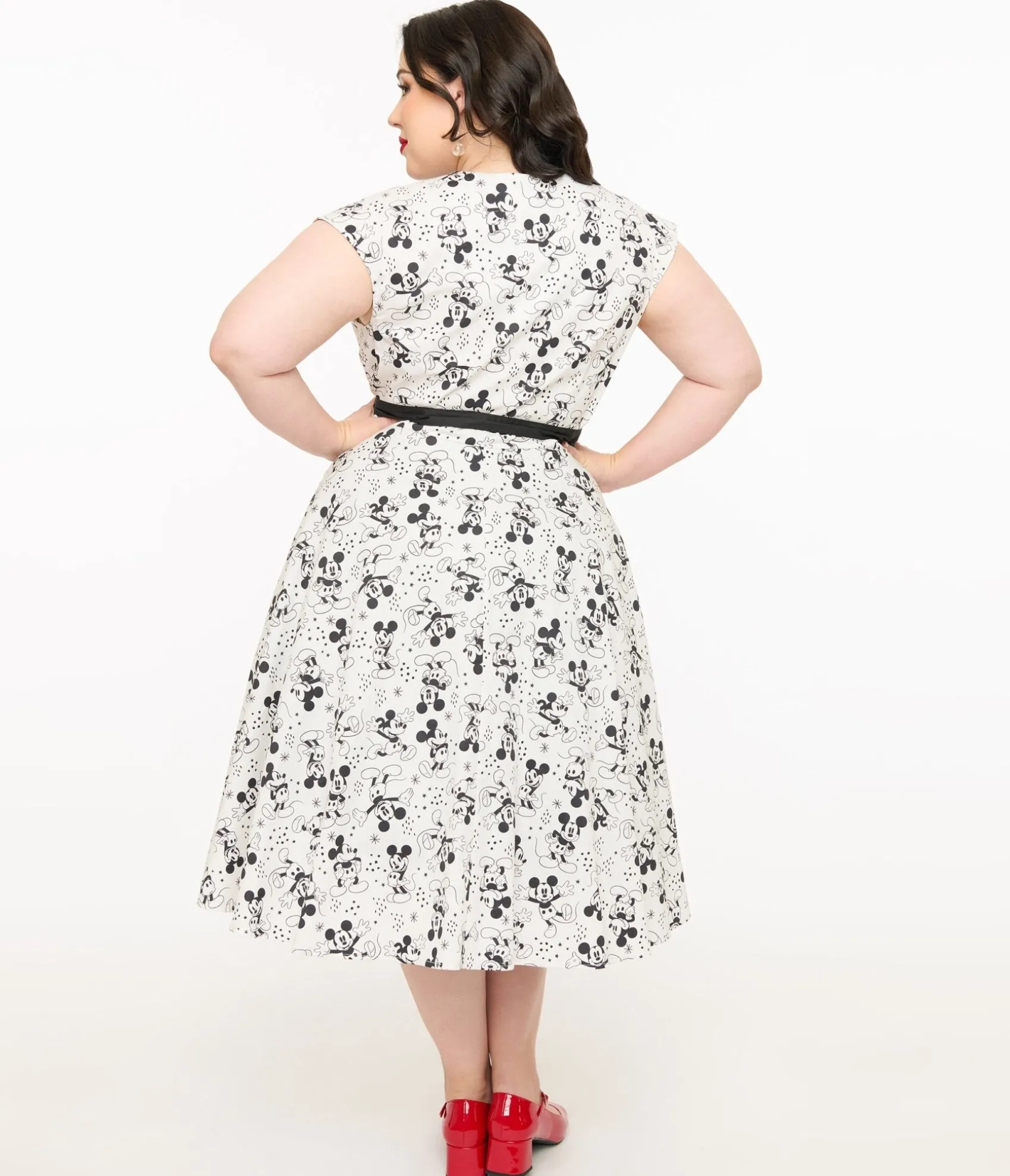 Unique Vintage Disney Mickey & Friends Collection by Plus Size Mickey Mouse Hedda Swing Dress Outlet
