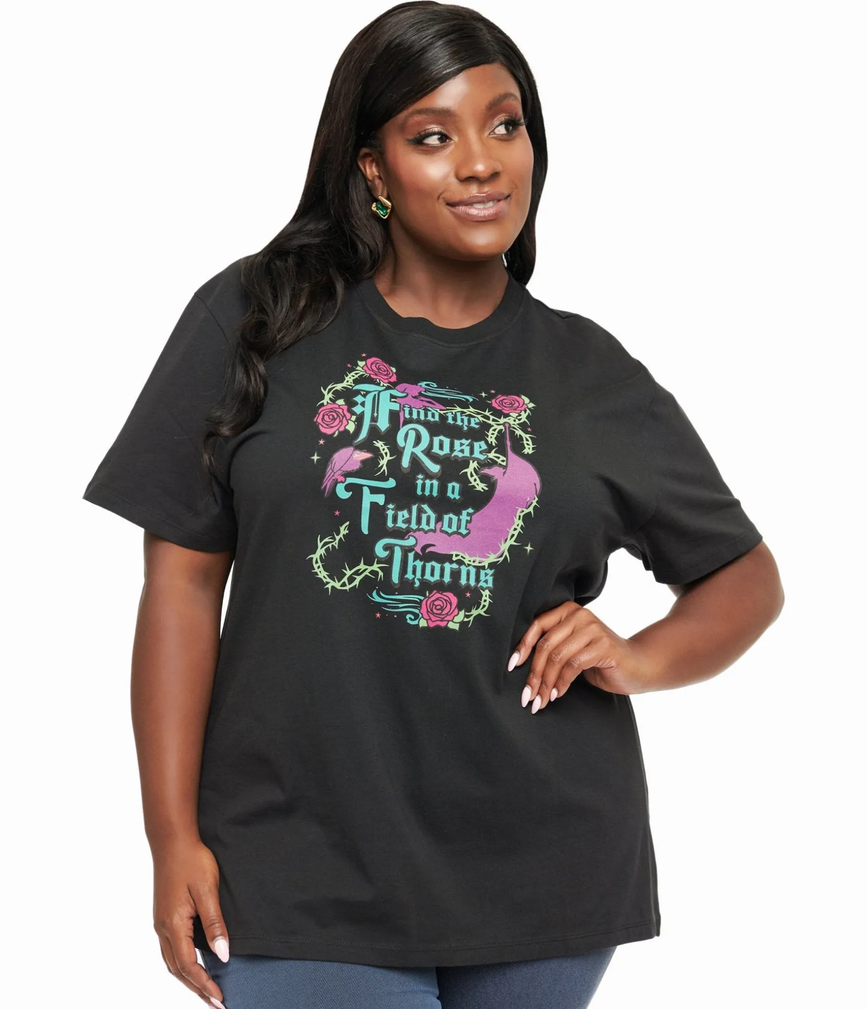 Unique Vintage Disney Princess Collection by Black Sleeping Beauty Unisex Graphic Tee Cheap