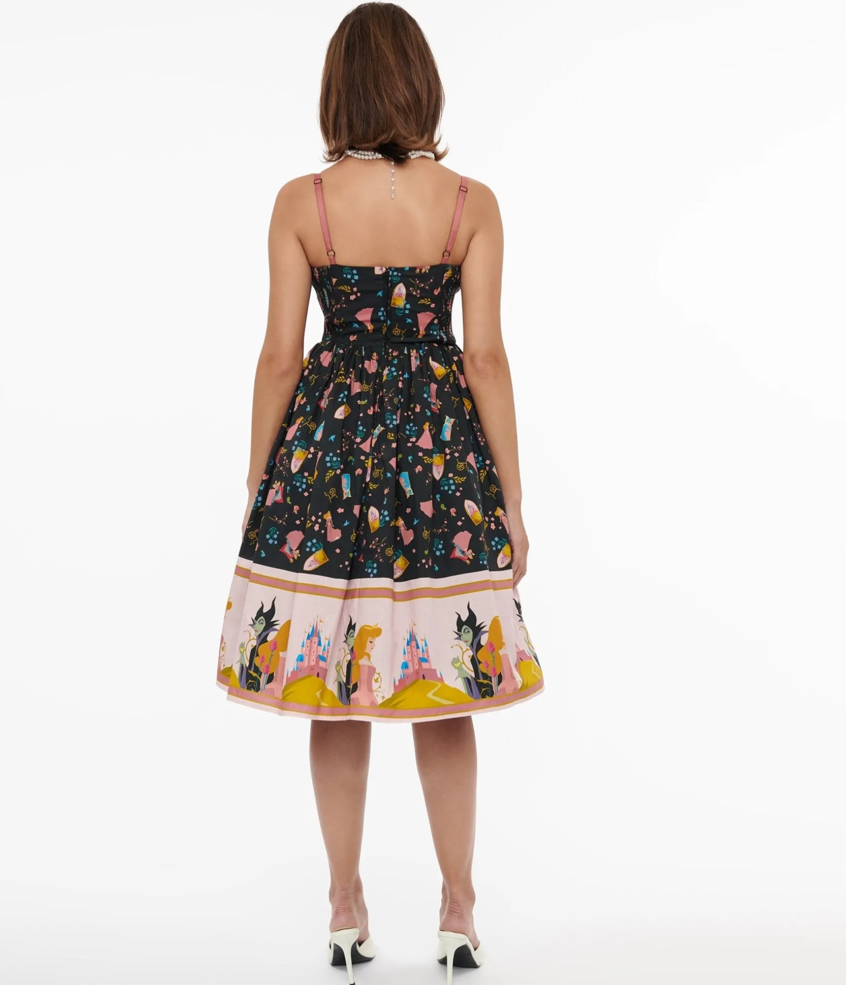 Unique Vintage Disney Princess collection by Sleeping Beauty Print Swing Dress Sale