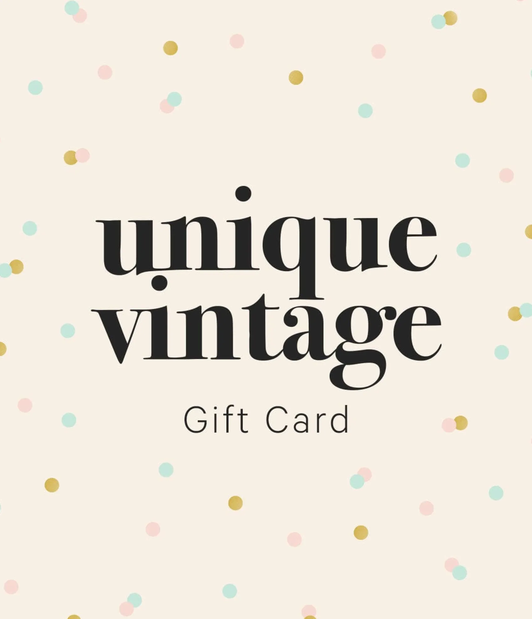 Unique Vintage Gift Card Store