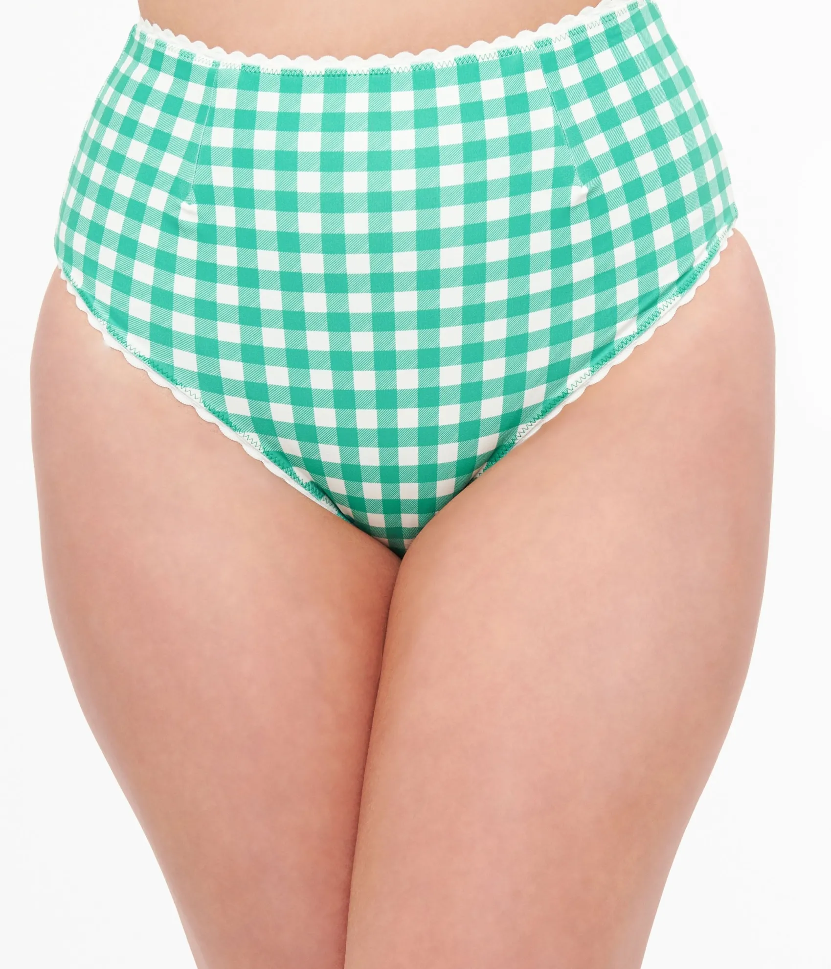 Unique Vintage Green & White Gingham Bikini Bottoms Shop