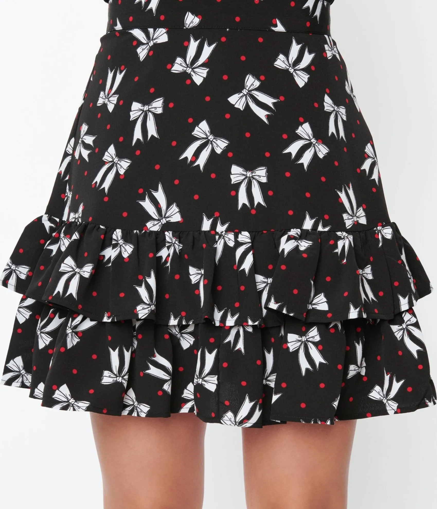 Unique Vintage Hell Bunny Black Bow & Dots Bobbie Skirt Best