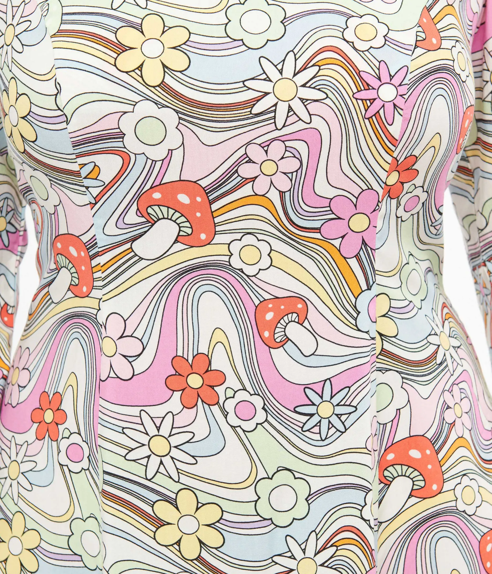 Unique Vintage Hell Bunny 1960s Pastel Rainbow Hazy Daze Floral Shift Dress Online