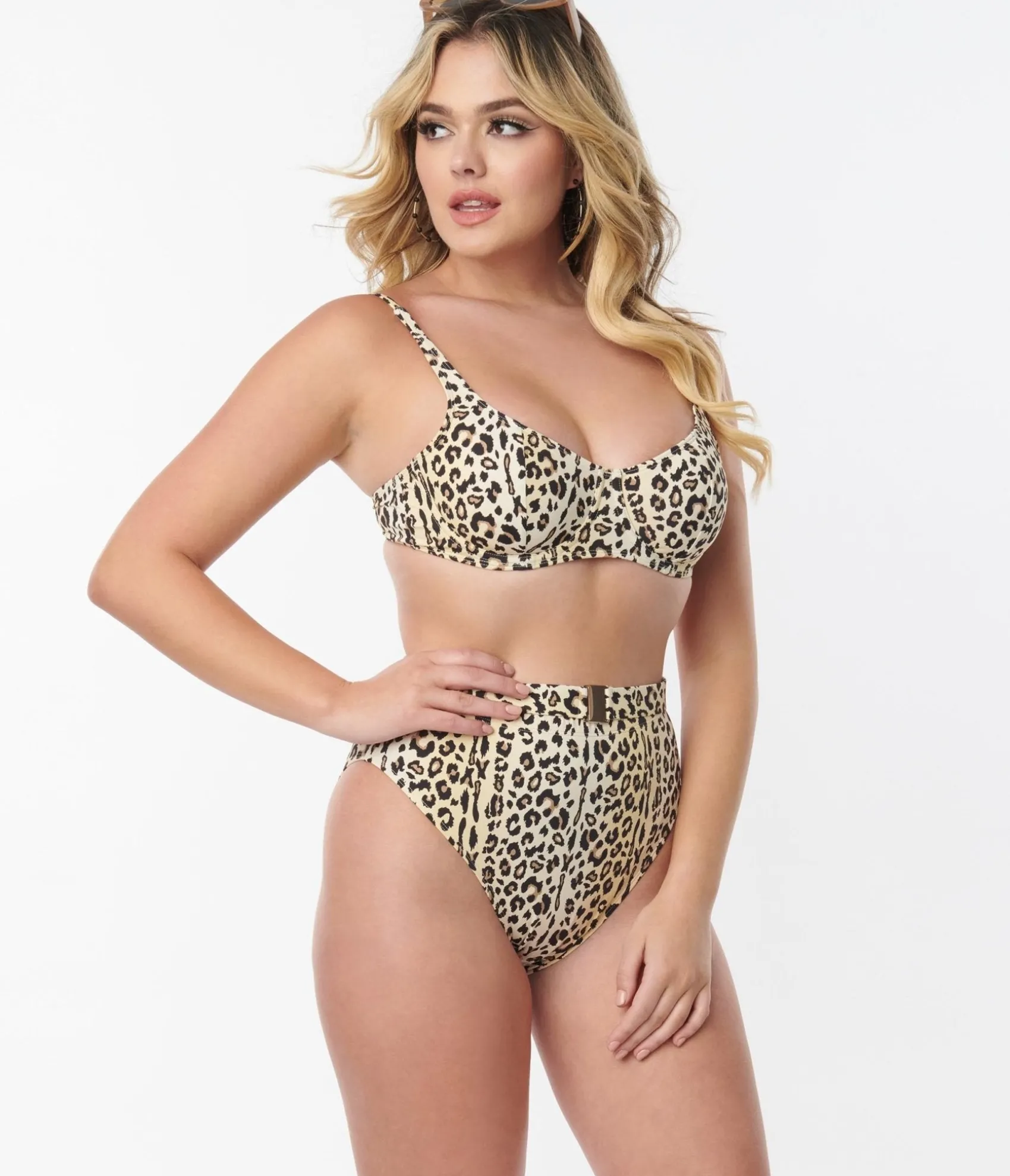 Unique Vintage Kingdom & State Leopard Print Swim Bottom Outlet