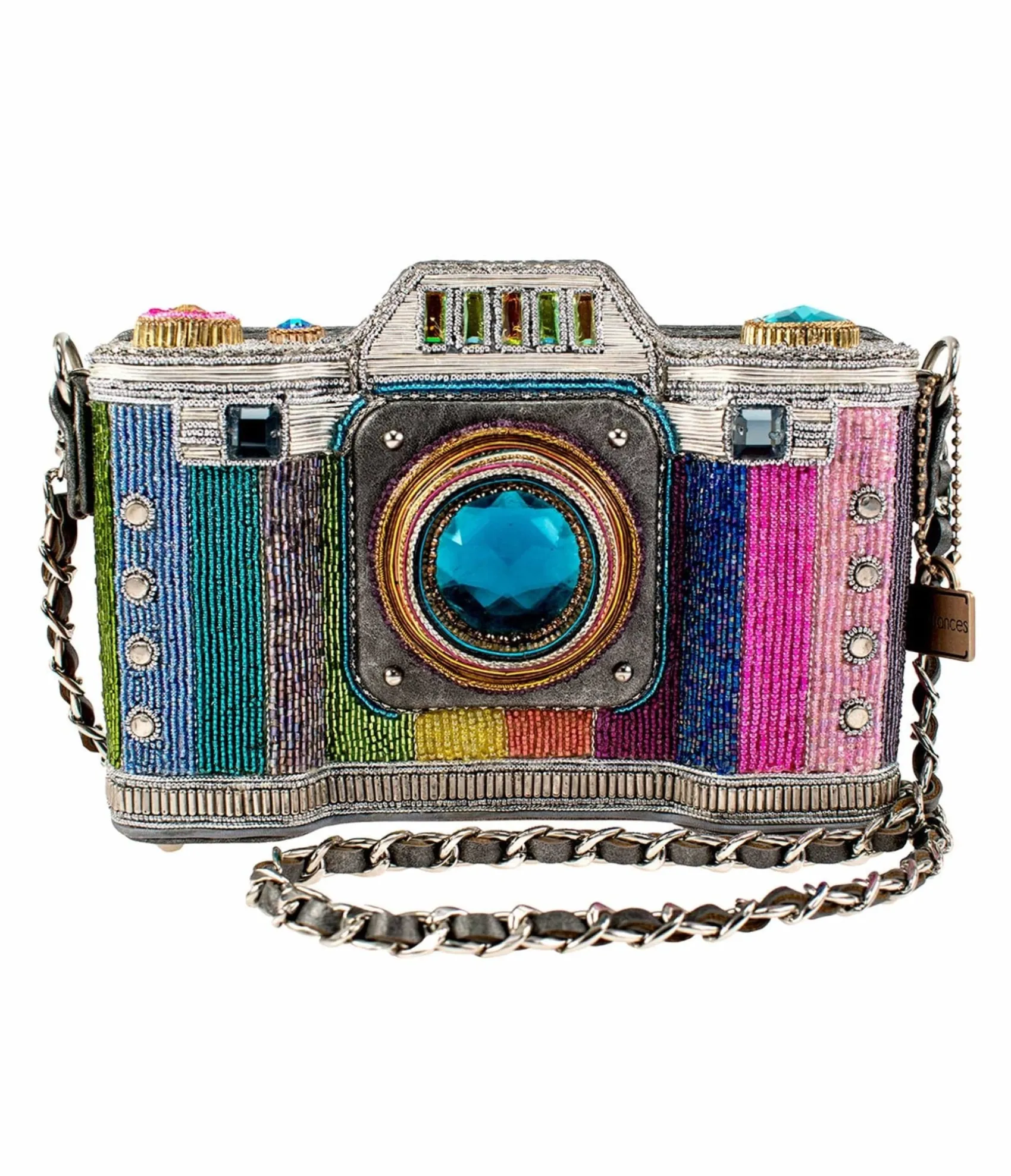 Unique Vintage Mary Frances Life in Color Camera Crossbody Bag New