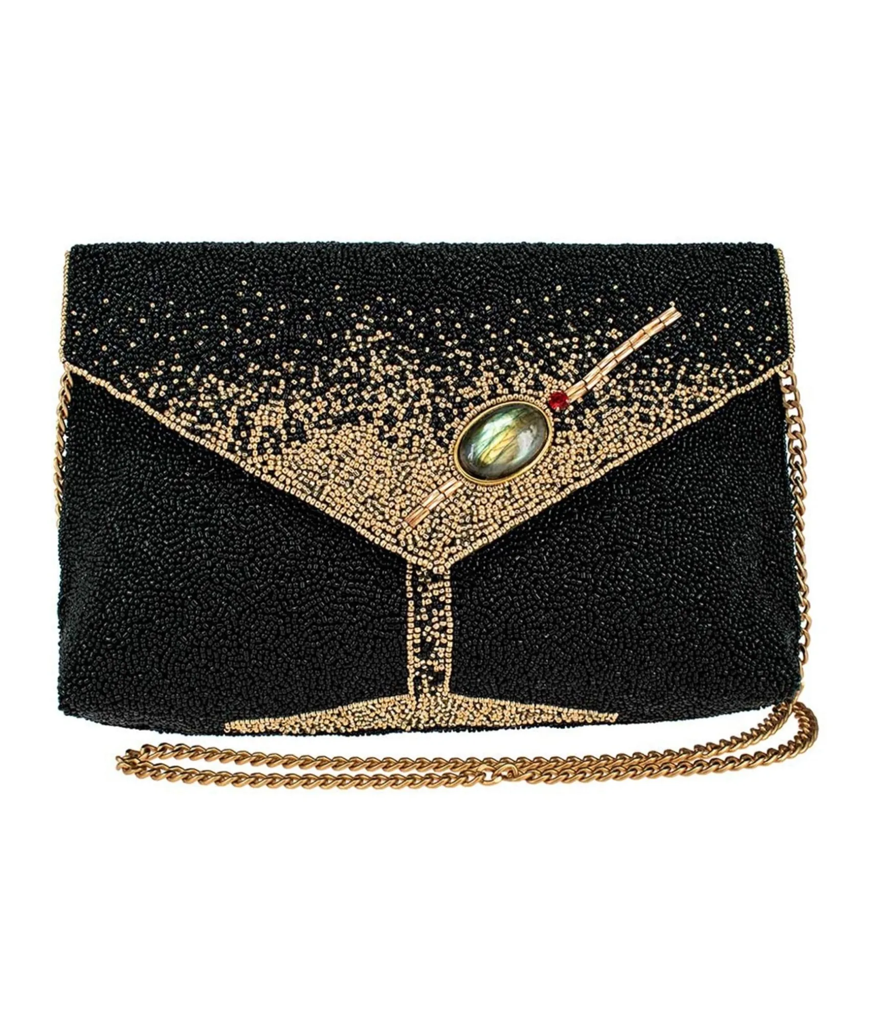 Unique Vintage Mary Frances Olive You Crossbody Clutch Sale