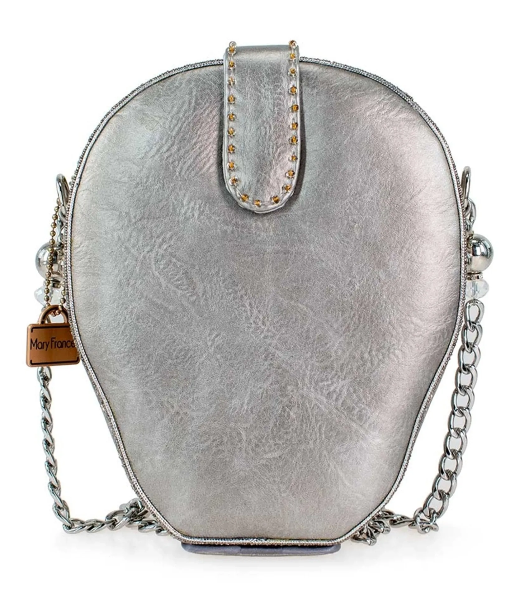 Unique Vintage Mary Frances Shining Skull Crossbody Handbag Discount
