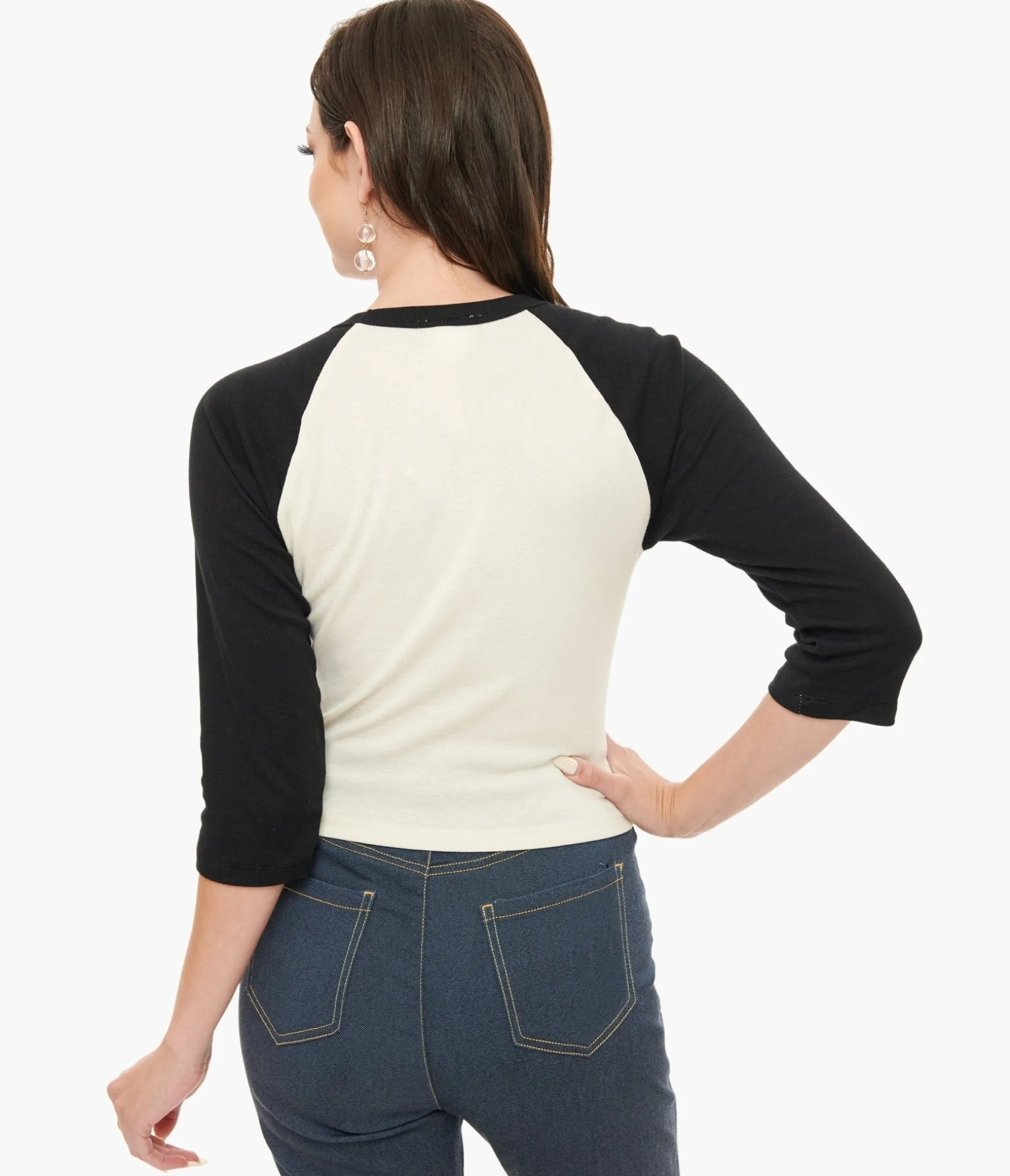 Unique Vintage Mischief Made White & Black The Outlaw Lady Cat Cropped Graphic Tee Store