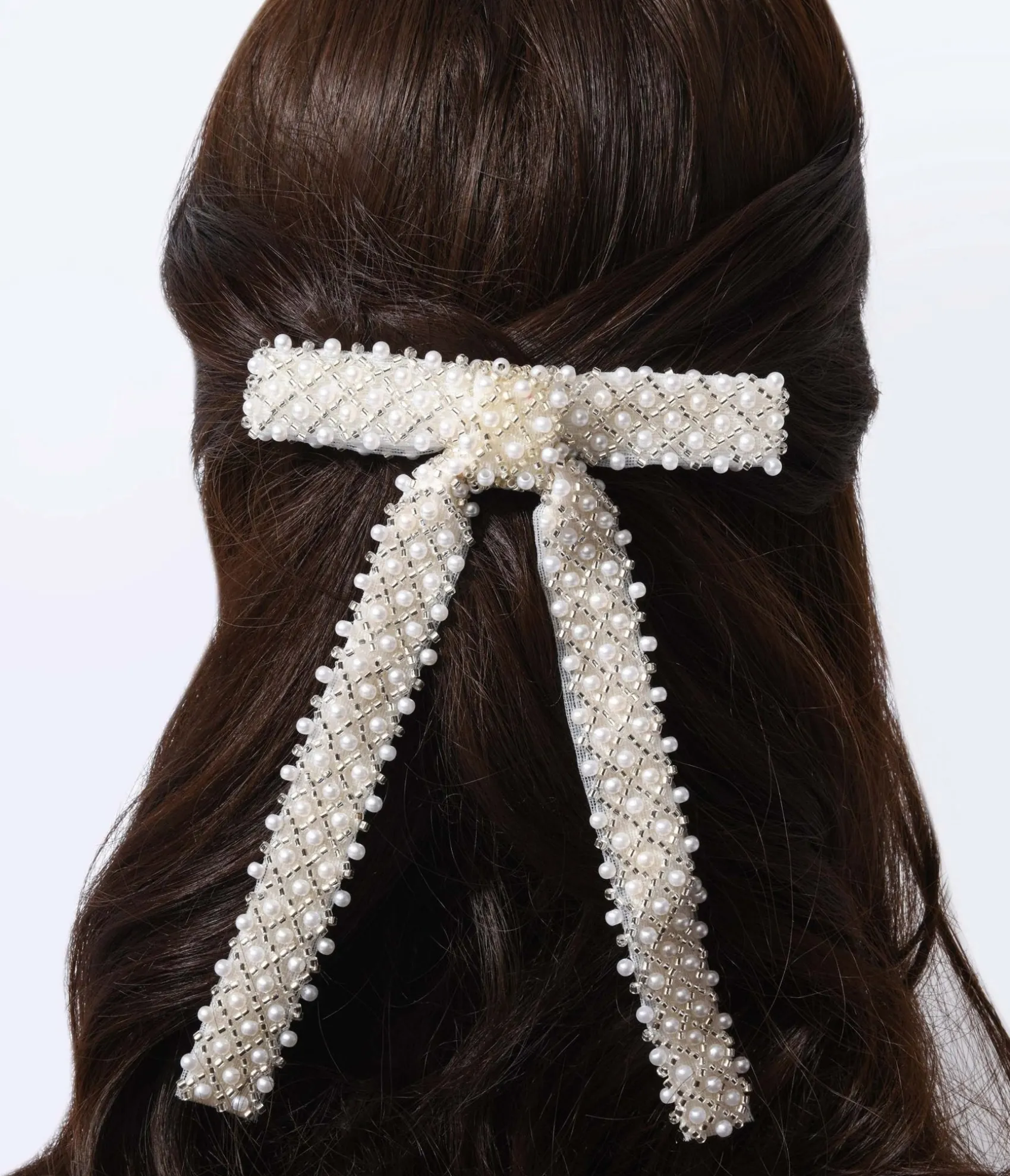 Unique Vintage Pearl Bow Barrette Cheap