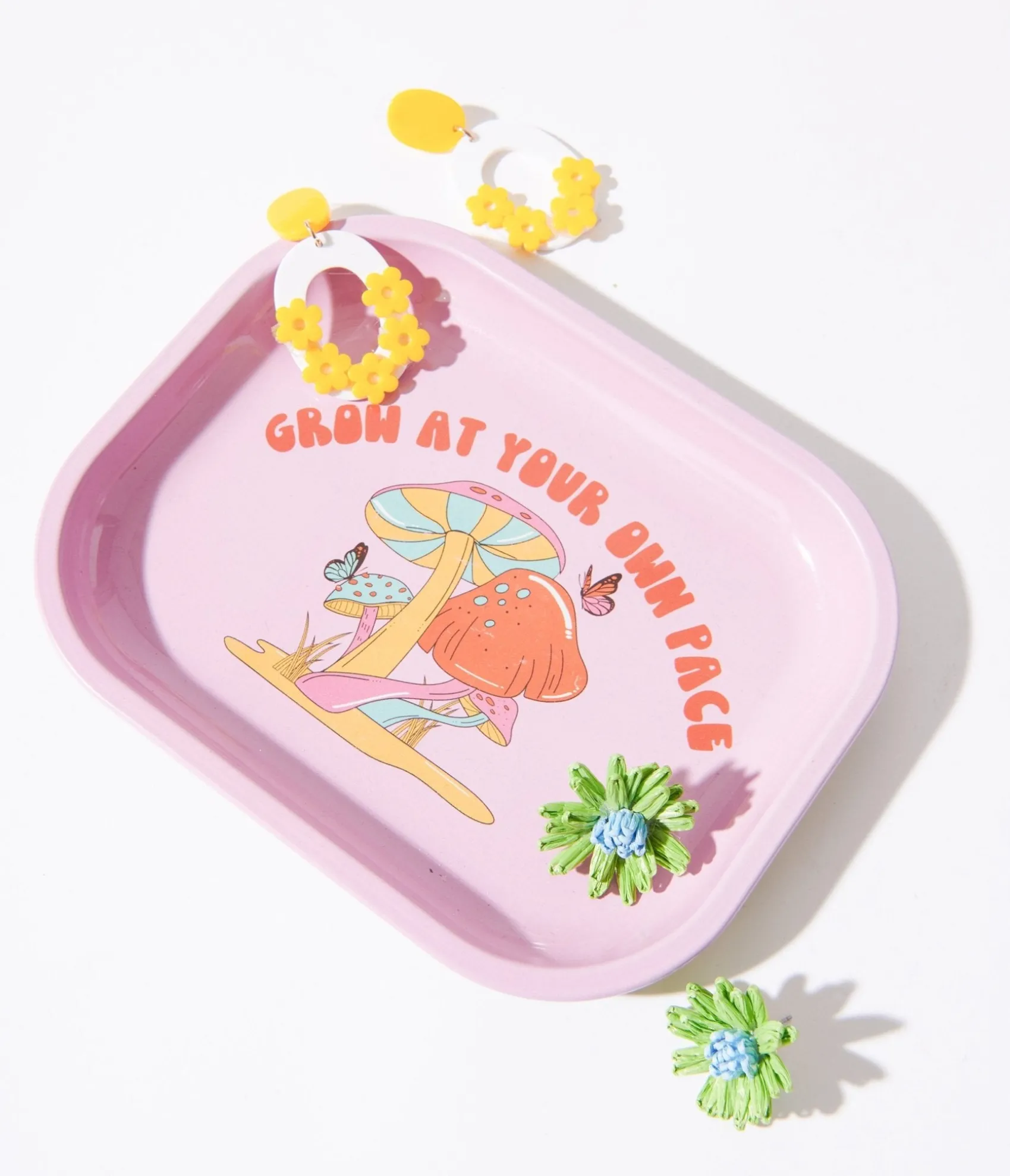 Unique Vintage Pink Grow At Your Own Pace Tray Cheap