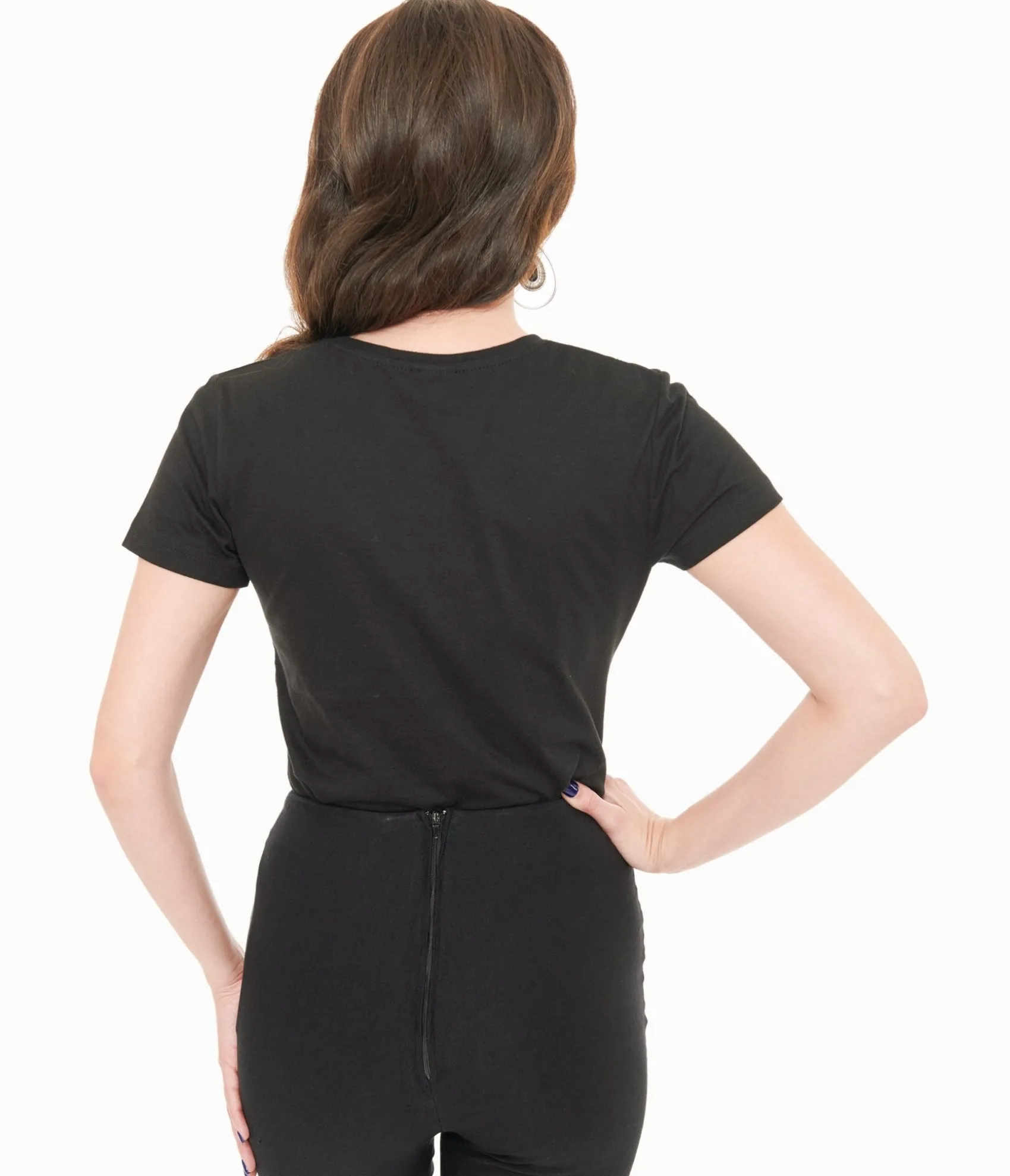Unique Vintage PinRock Shop 1950s Black & Orange Be My Boo Graphic Tee Cheap