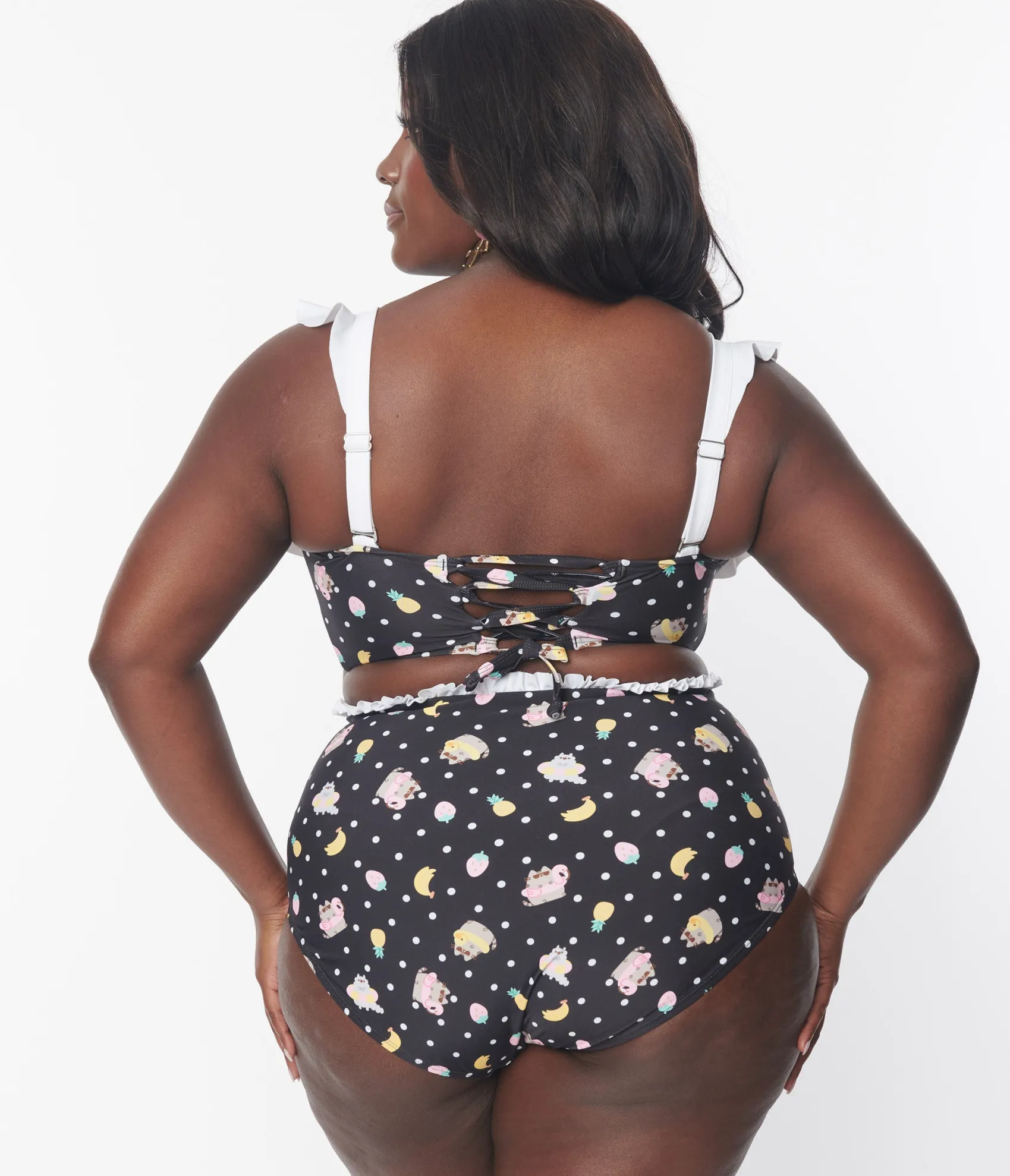 Unique Vintage Pusheen x Plus Size Pool Time Southampton Swim Top Fashion