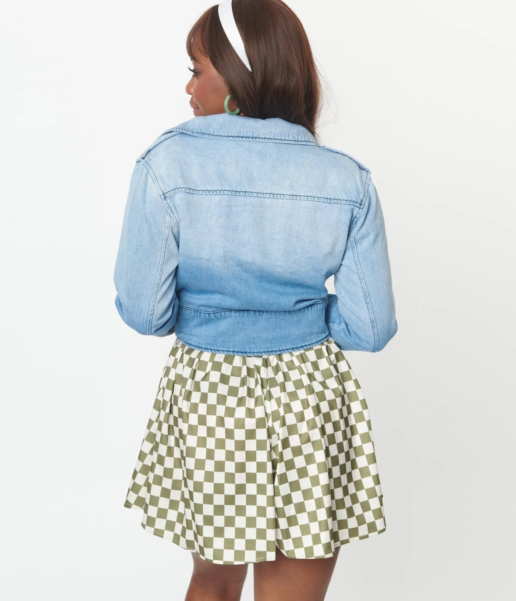 Unique Vintage 1970s Light Blue Denim Motor Jacket Hot