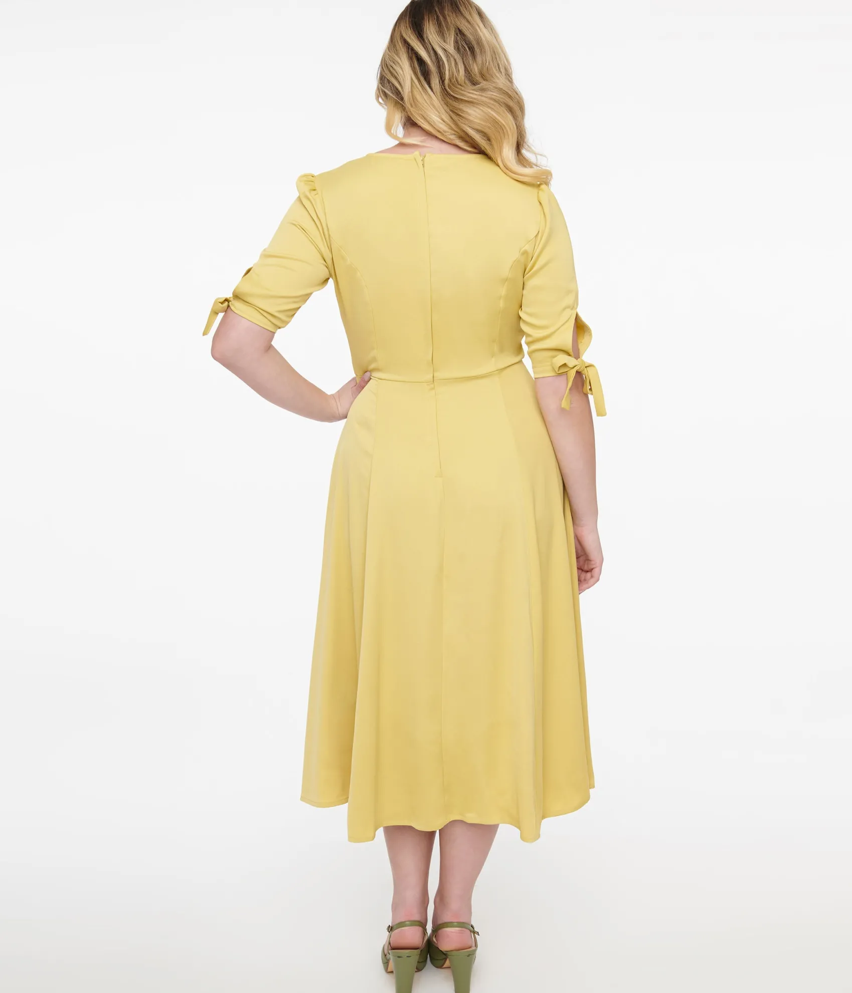 Unique Vintage 1940s Yellow Bella Swing Dress Cheap