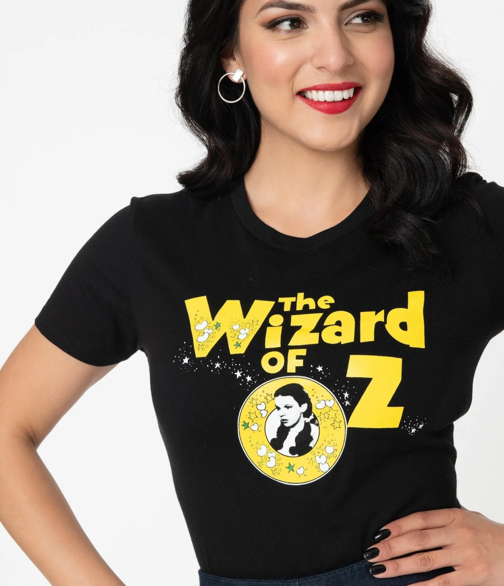 Unique Vintage The Wizard Of Oz x Retro Logo Fitted Tee Cheap