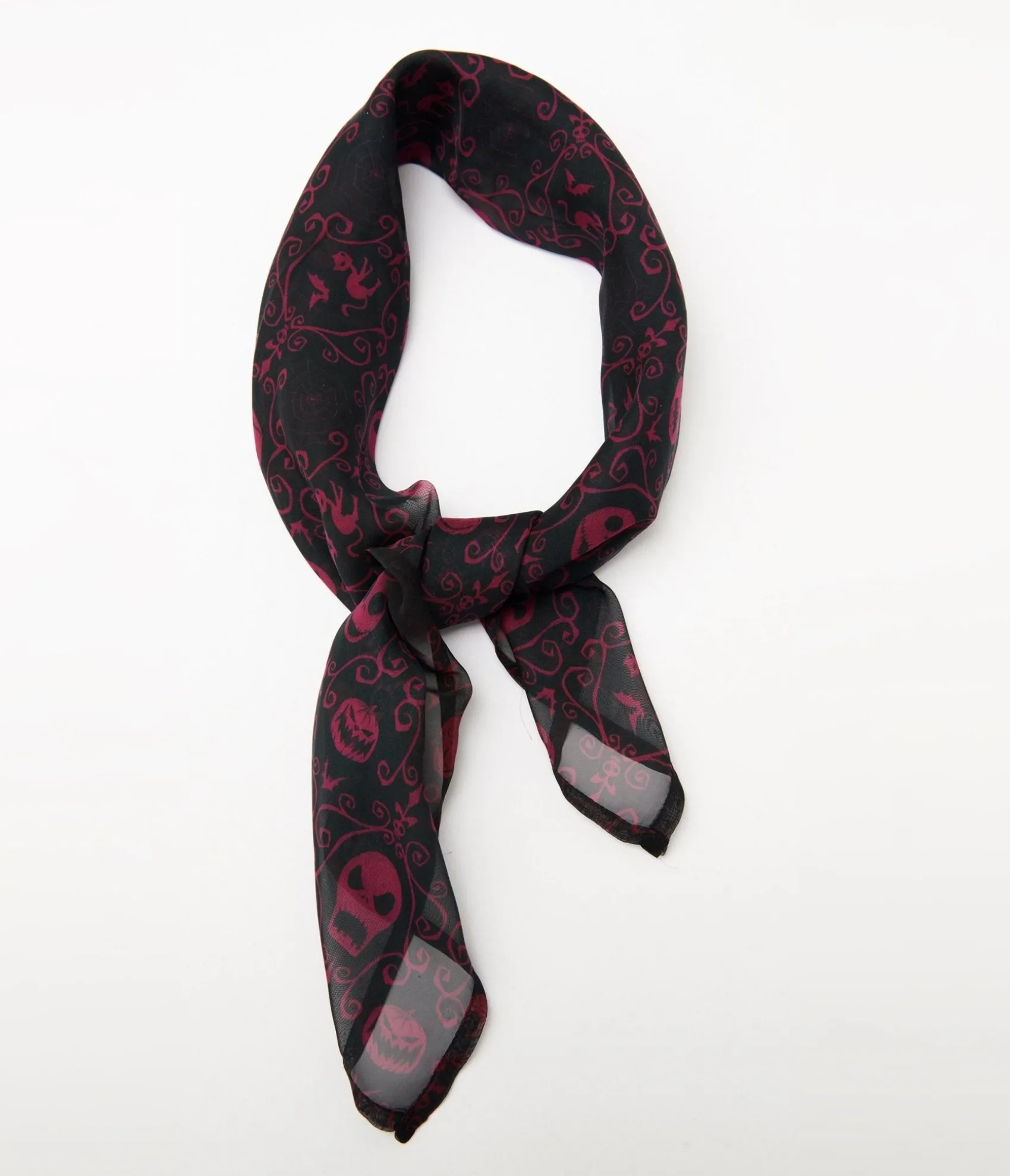 Unique Vintage Tim Burton's The Nightmare Before Christmas by Eggplant Jack Skellington Hair Scarf Cheap