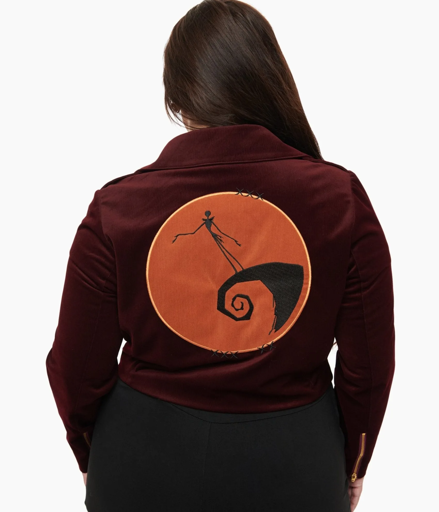 Unique Vintage Tim Burton’s The Nightmare Before Christmas by Plus Size Burgundy Velvet Jacket New