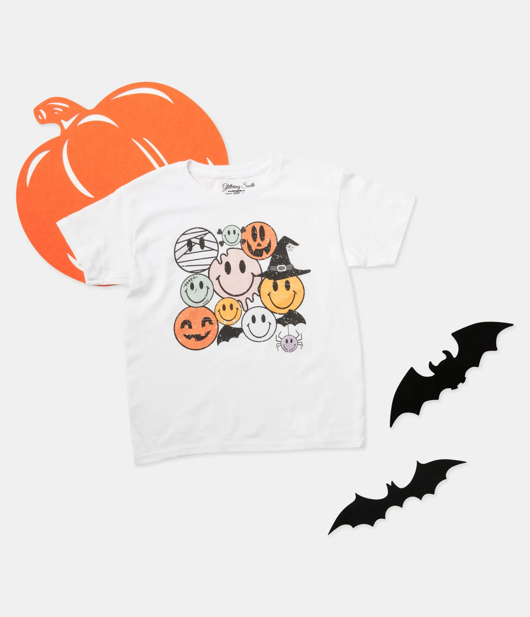 Unique Vintage Trick or Treat Faces Youth Graphic Tee Best