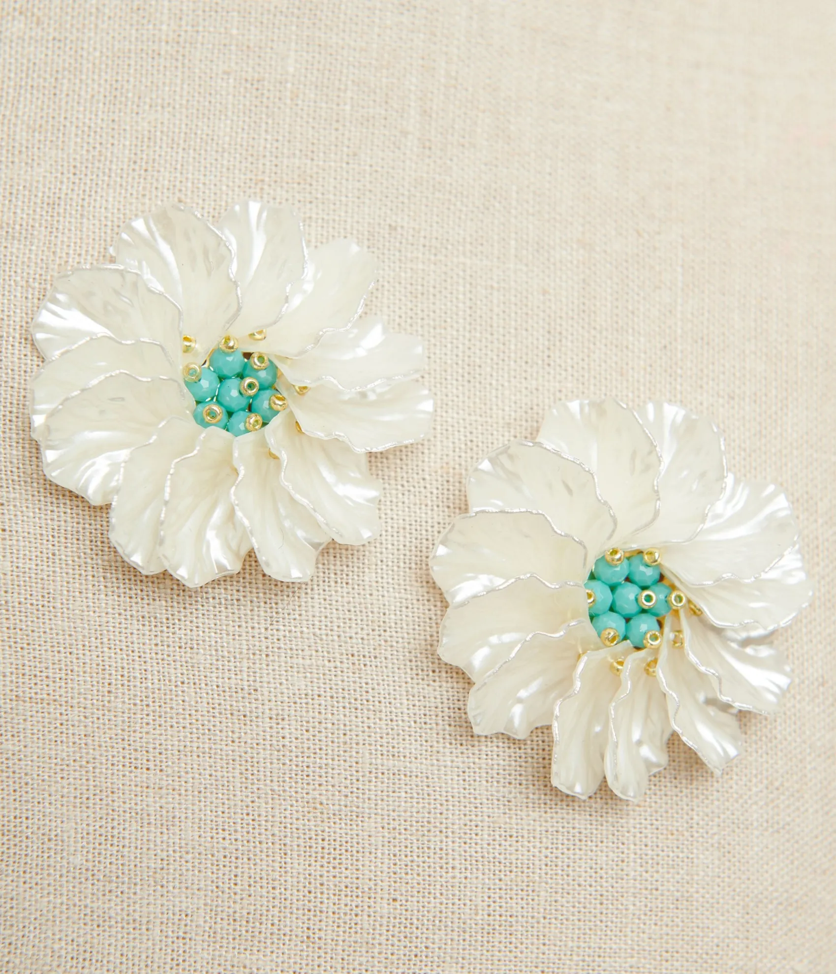 Unique Vintage Turquoise Daisy Earrings Sale