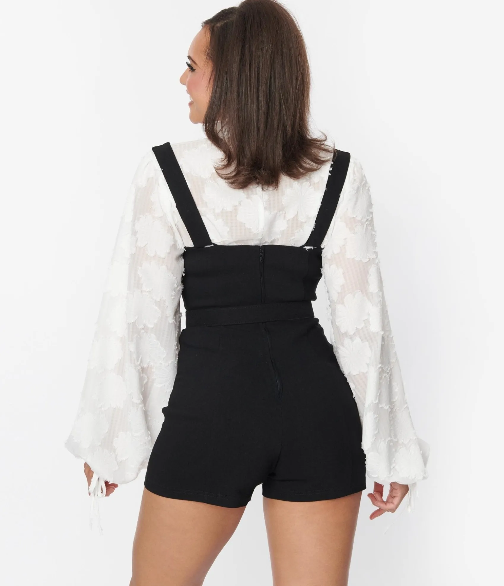 Unique Vintage Black Belted Suspender Shorts Best