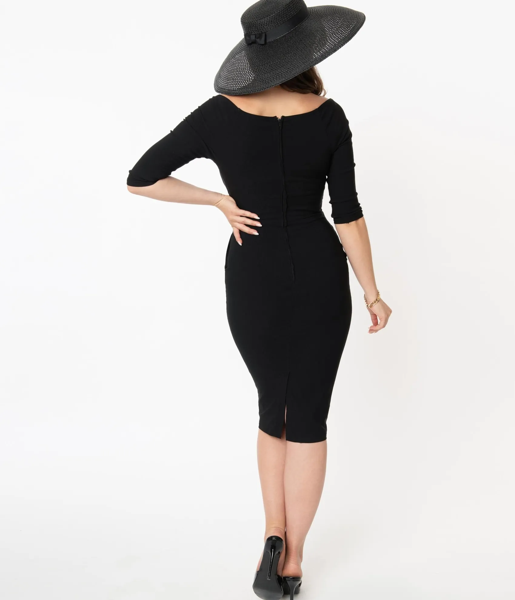 Unique Vintage Black Shailene Pencil Dress Best Sale