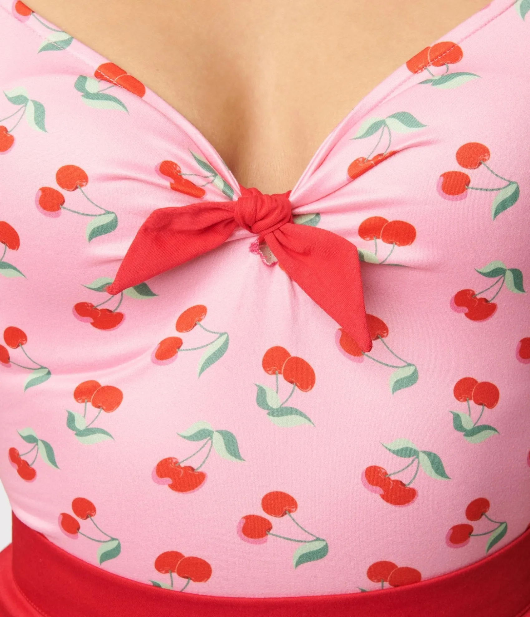 Unique Vintage Pink & Red Cherry Sweetheart Rosemary Top Cheap