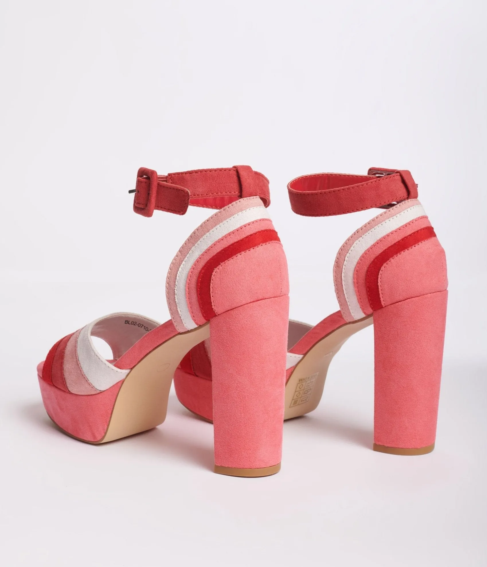 Unique Vintage Pink Suede Peep Toe Platform Heels Online