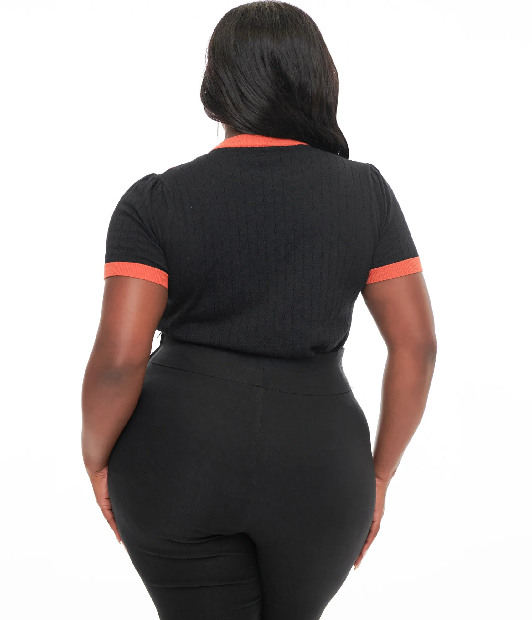 Unique Vintage Plus Size Black & Orange Spider Brooch Neck Tie Park City Sweater Discount