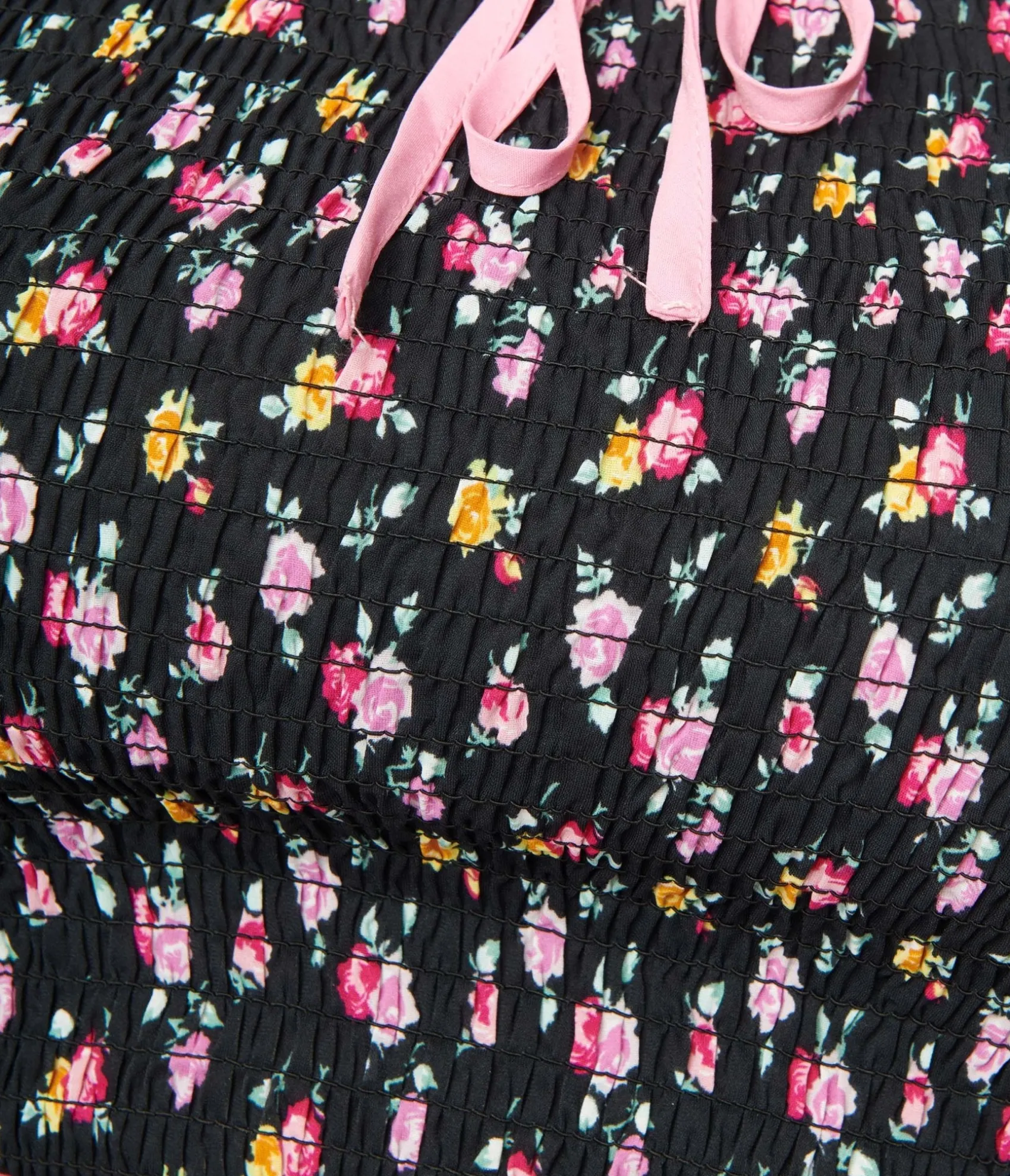 Unique Vintage Plus Size Black & Pink Ditsy Floral Crop Top Store