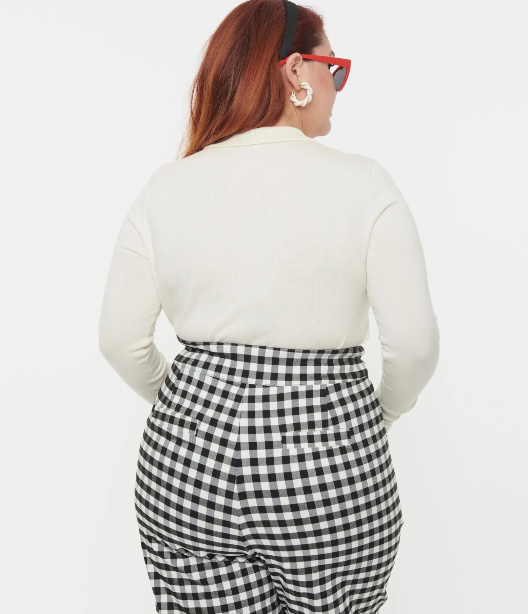 Unique Vintage Plus Size Cream & Red Locked Heart Sweater Outlet