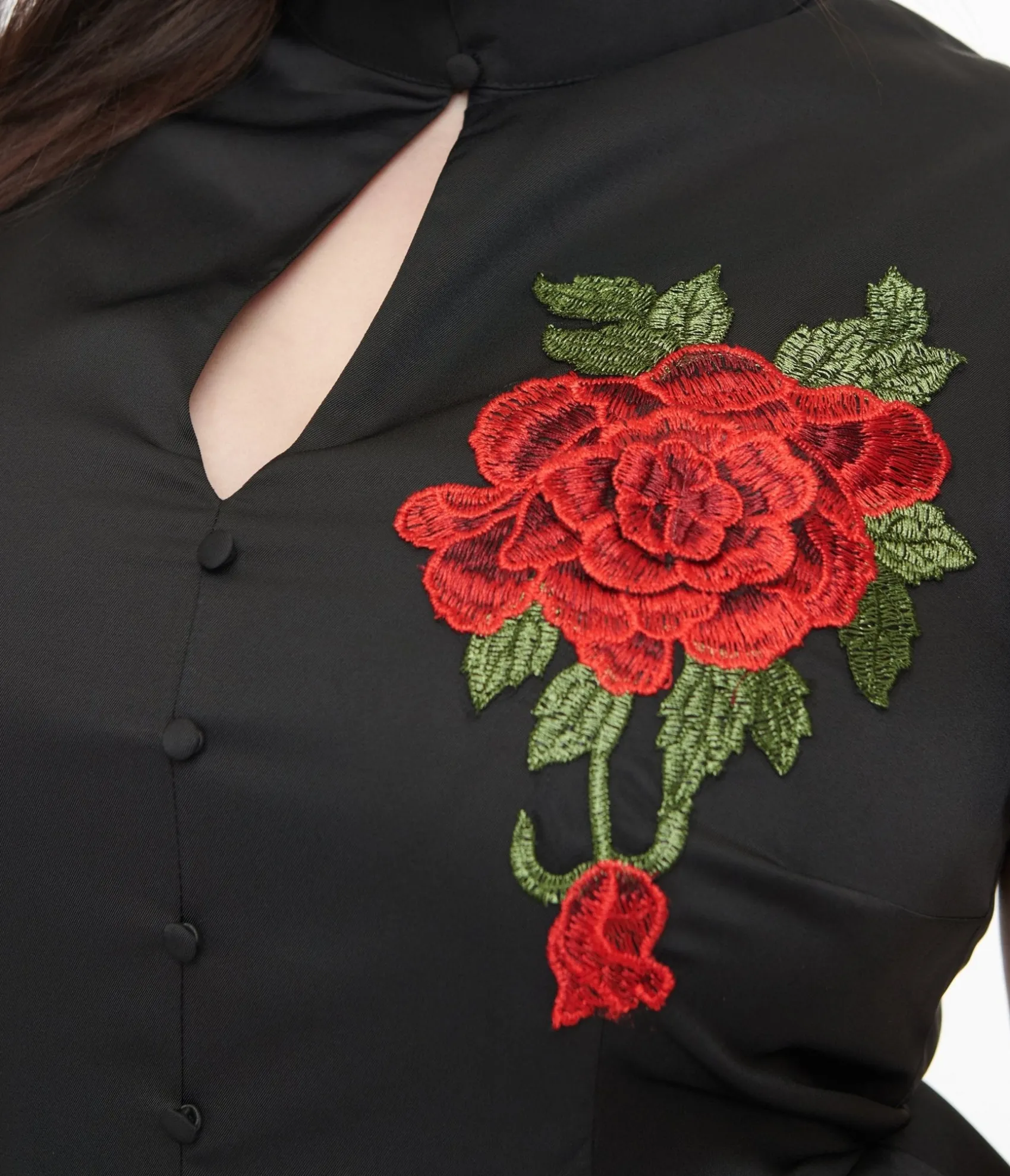 Unique Vintage Plus Size 1940s Black & Red Poinsettia Baltimore Swing Dress Cheap